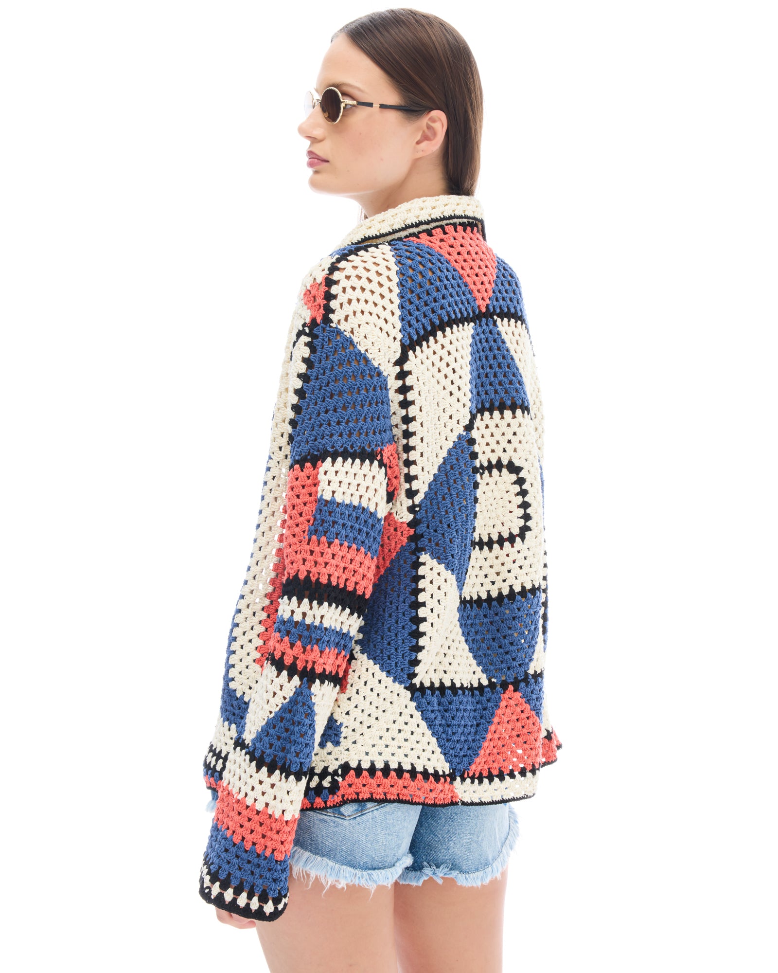 Hand Knitted Crochet Cardigan