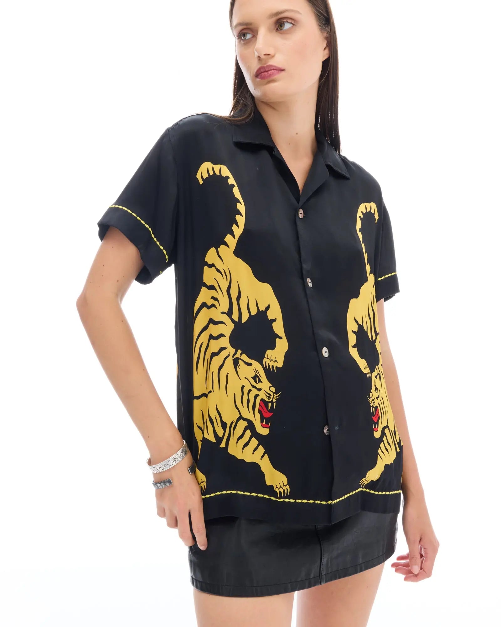 Crouching Tiger Silk Shirt by THE TALES - product photo