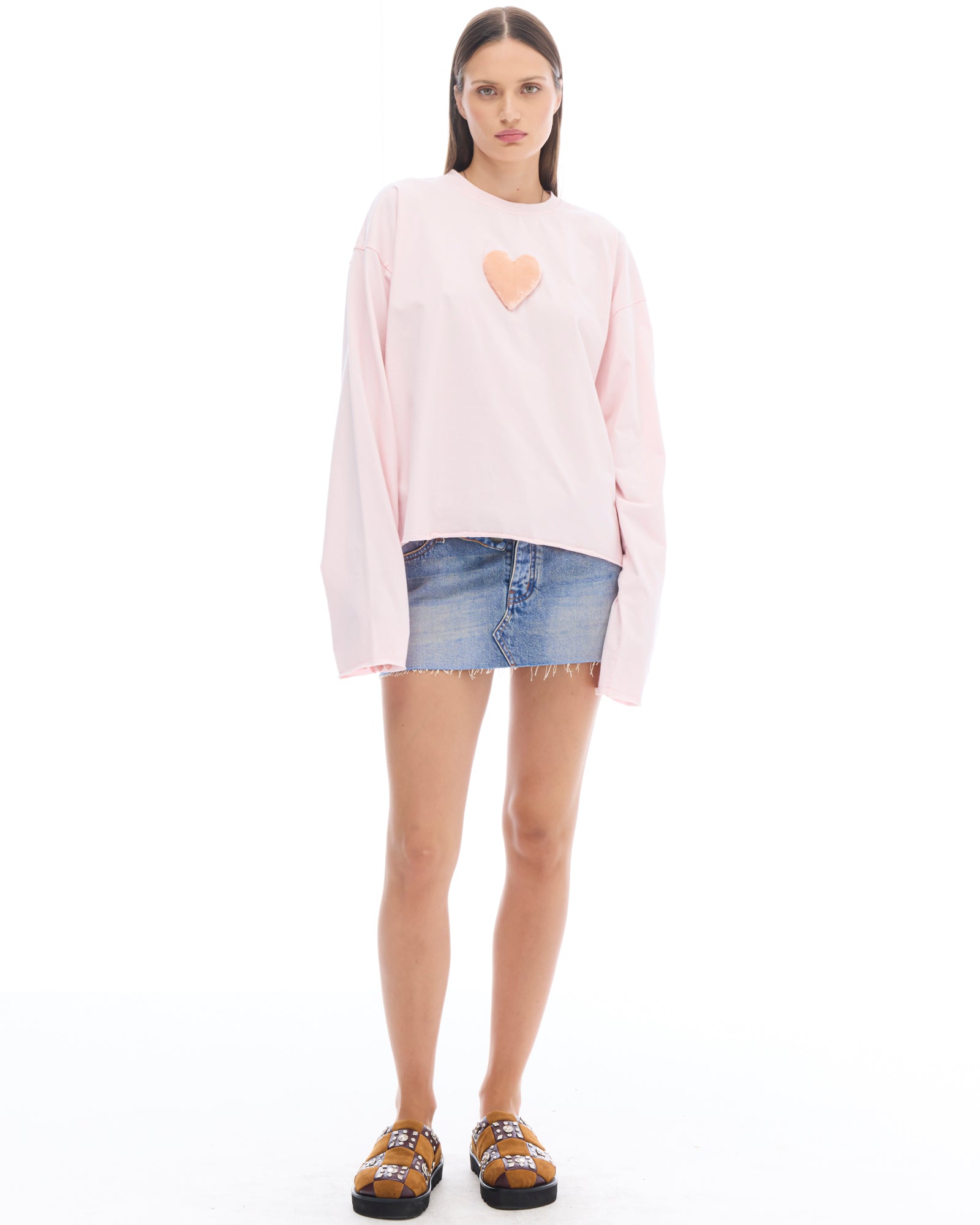 We Love Velvet Heart Long Sleeve Tee