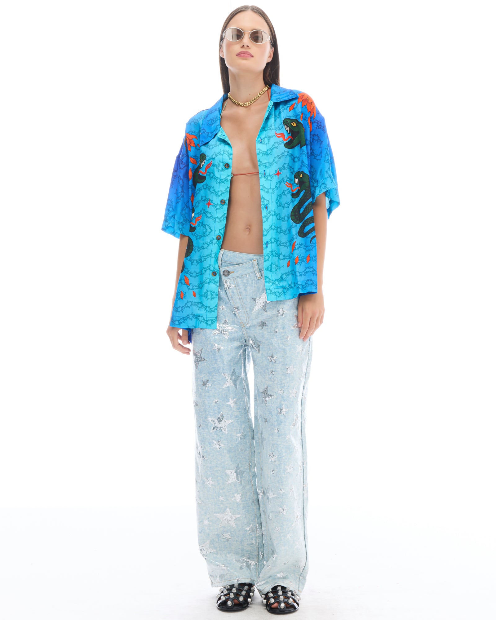 Snake Chain Oversized Shirt