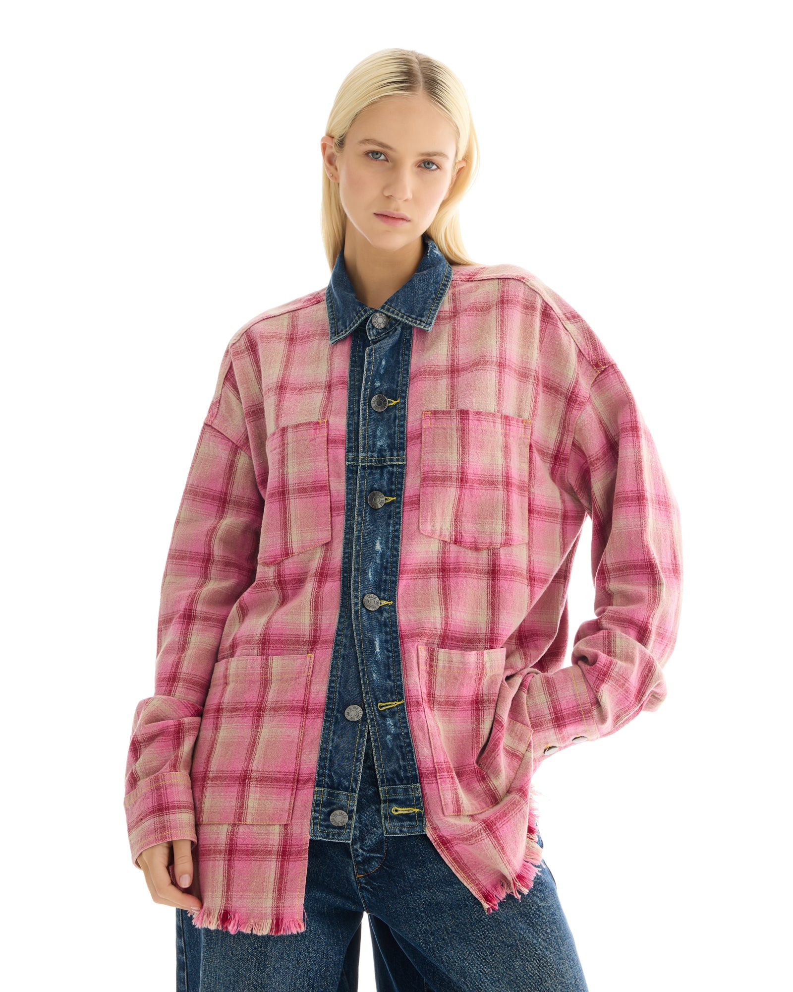 Utility Flannel And Denim Shirt THE TALES
