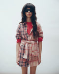 Tied Up Pre Styled Flannel Shirt Dress