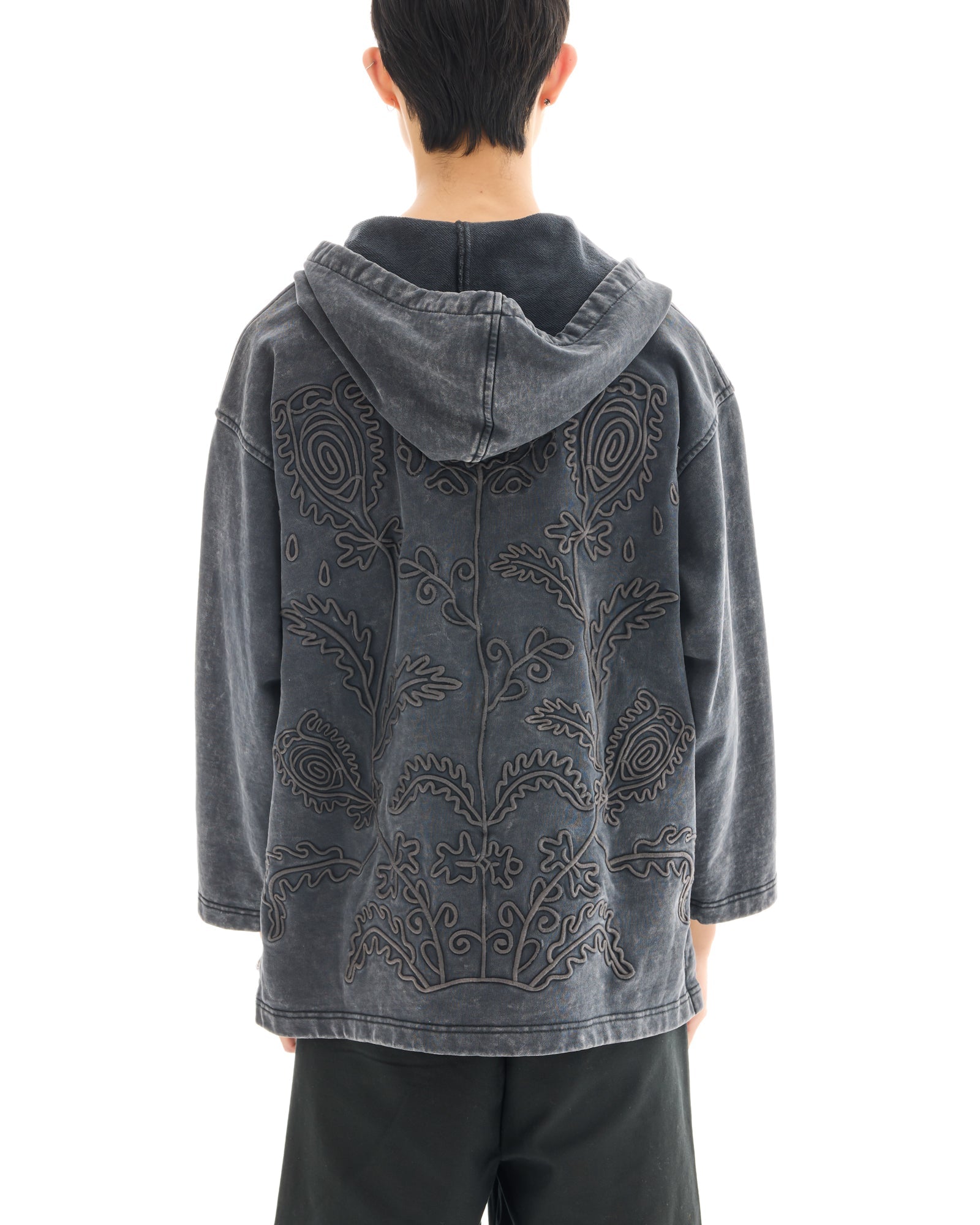 Embroidered Flower Hoodie THE TALES