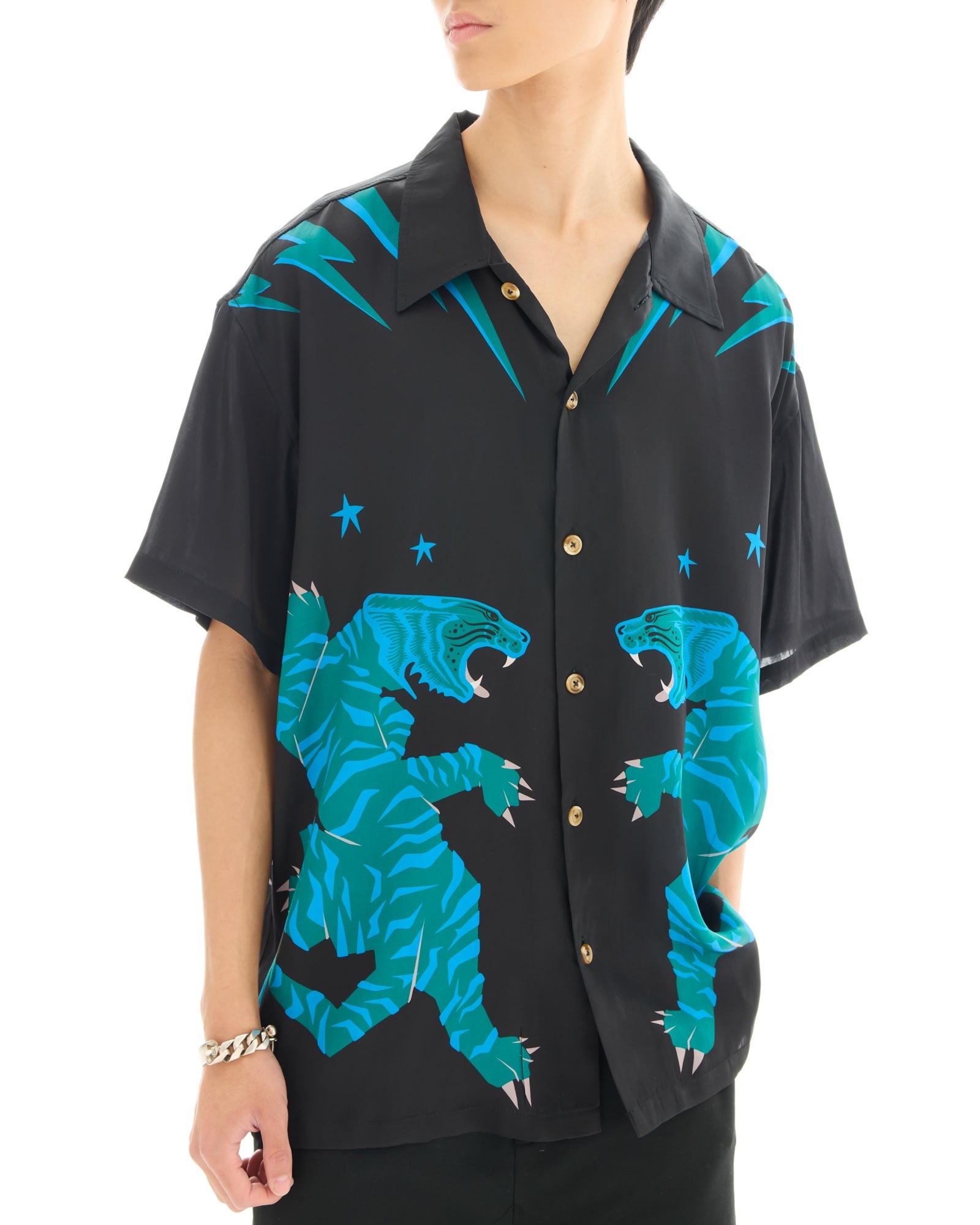 Osaka Tiger Silk Shirt by THE TALES - back view