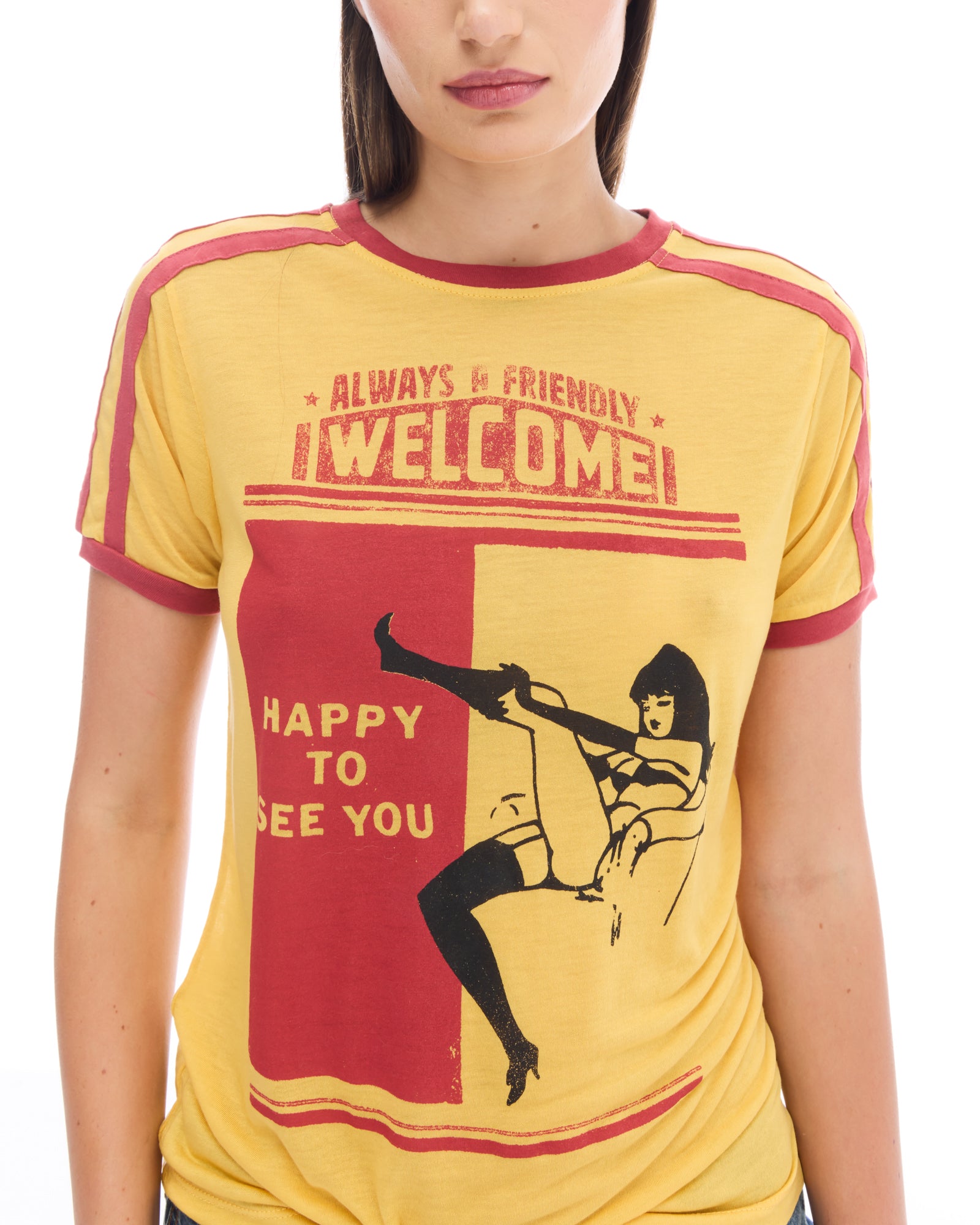 Happy To See You Retro Sports Tee