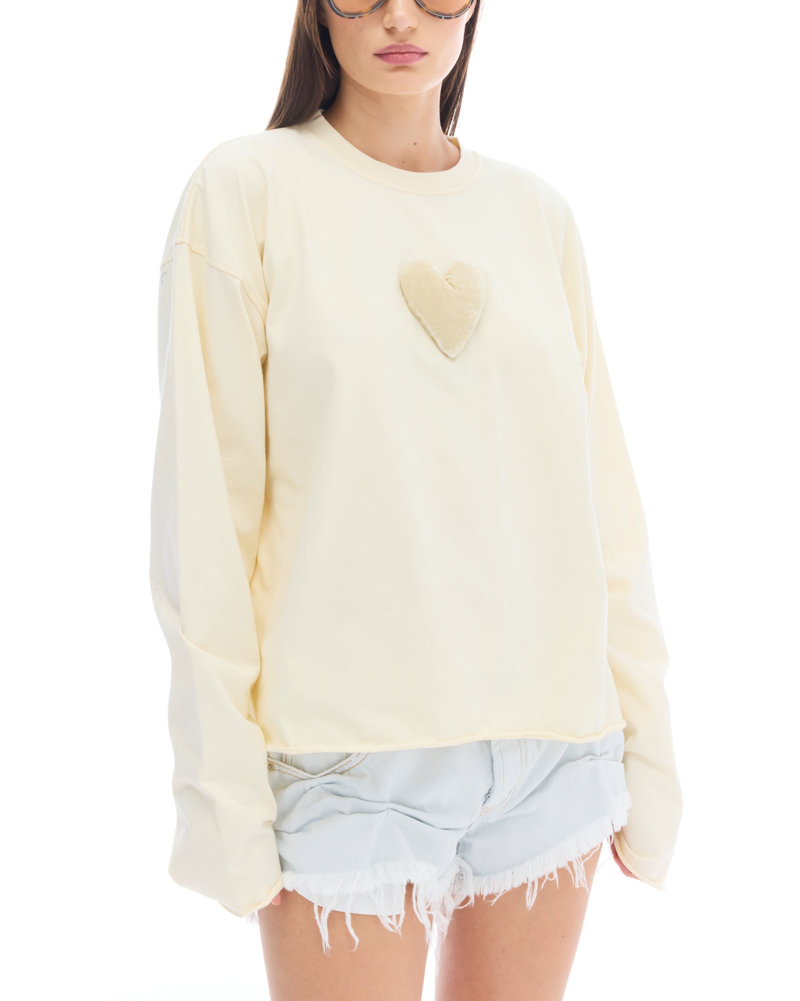 We Love Velvet Heart Long Sleeve Tee