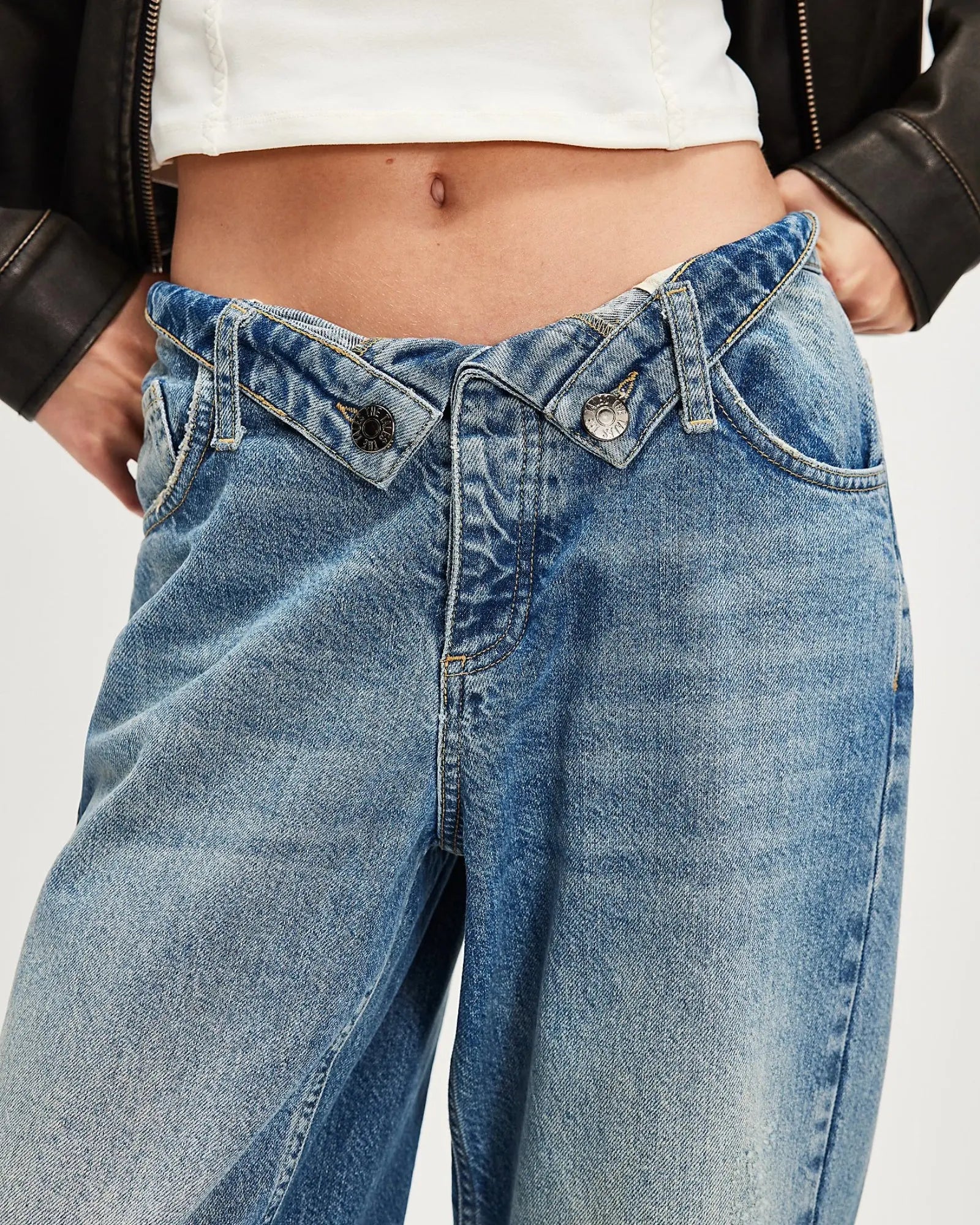 The Tales Rolled Waist Denim Jean by THE TALES - product photo