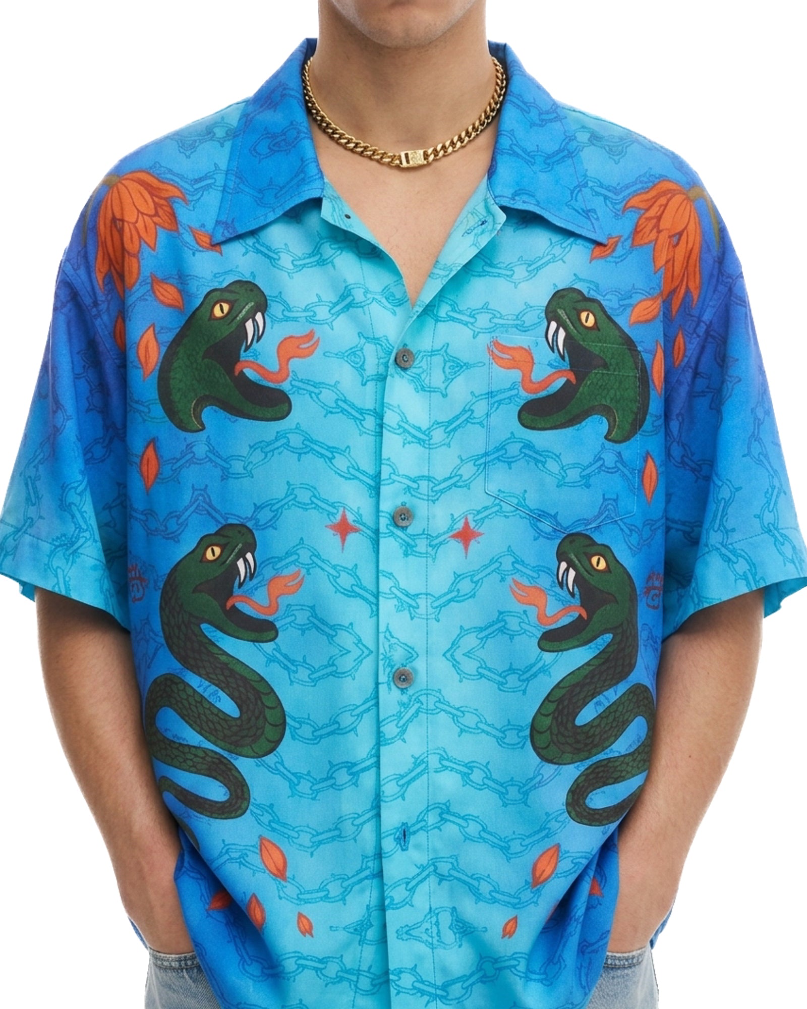 Snake Chain Oversized Shirt