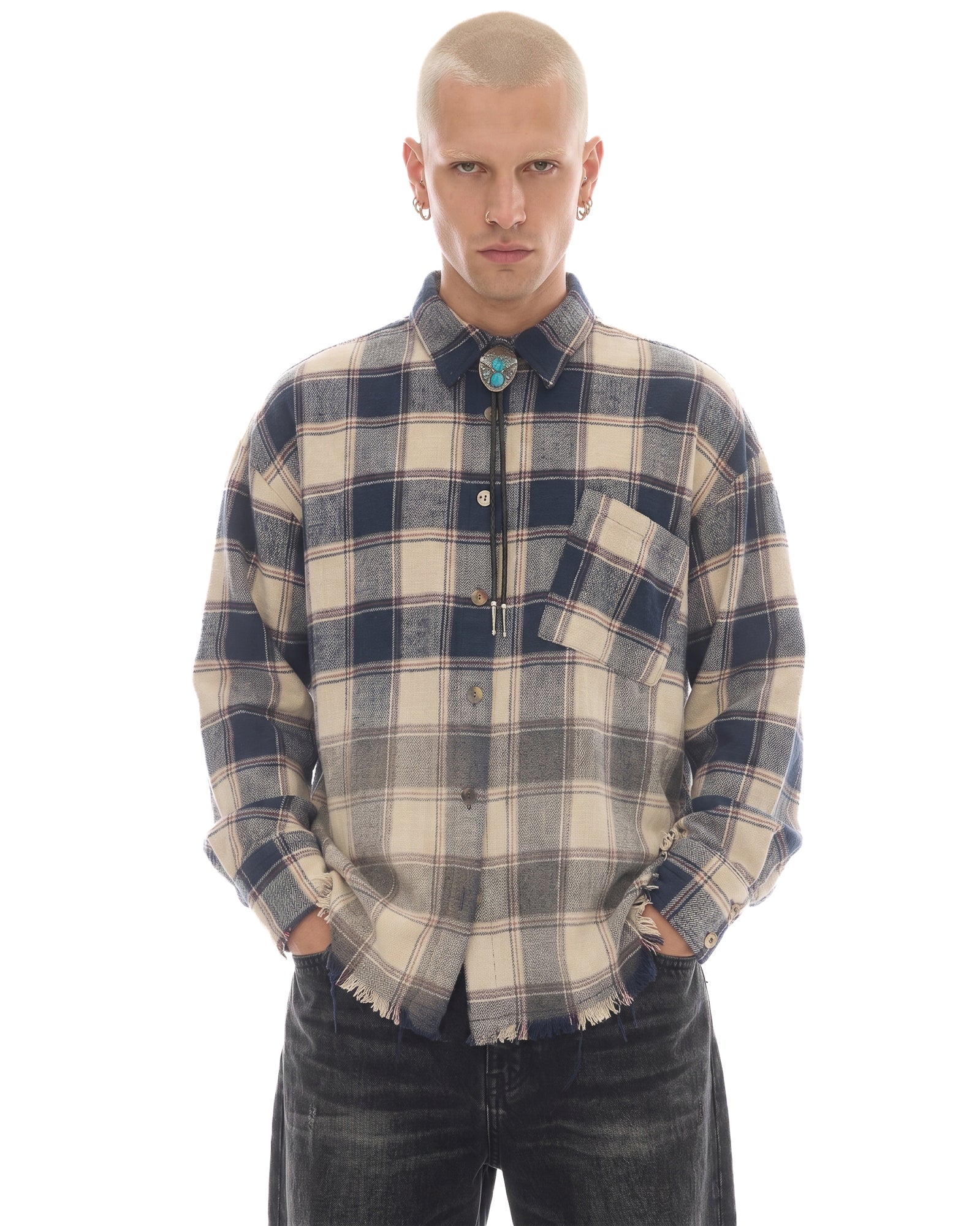 Cutaway Bleached Flannel Shirt