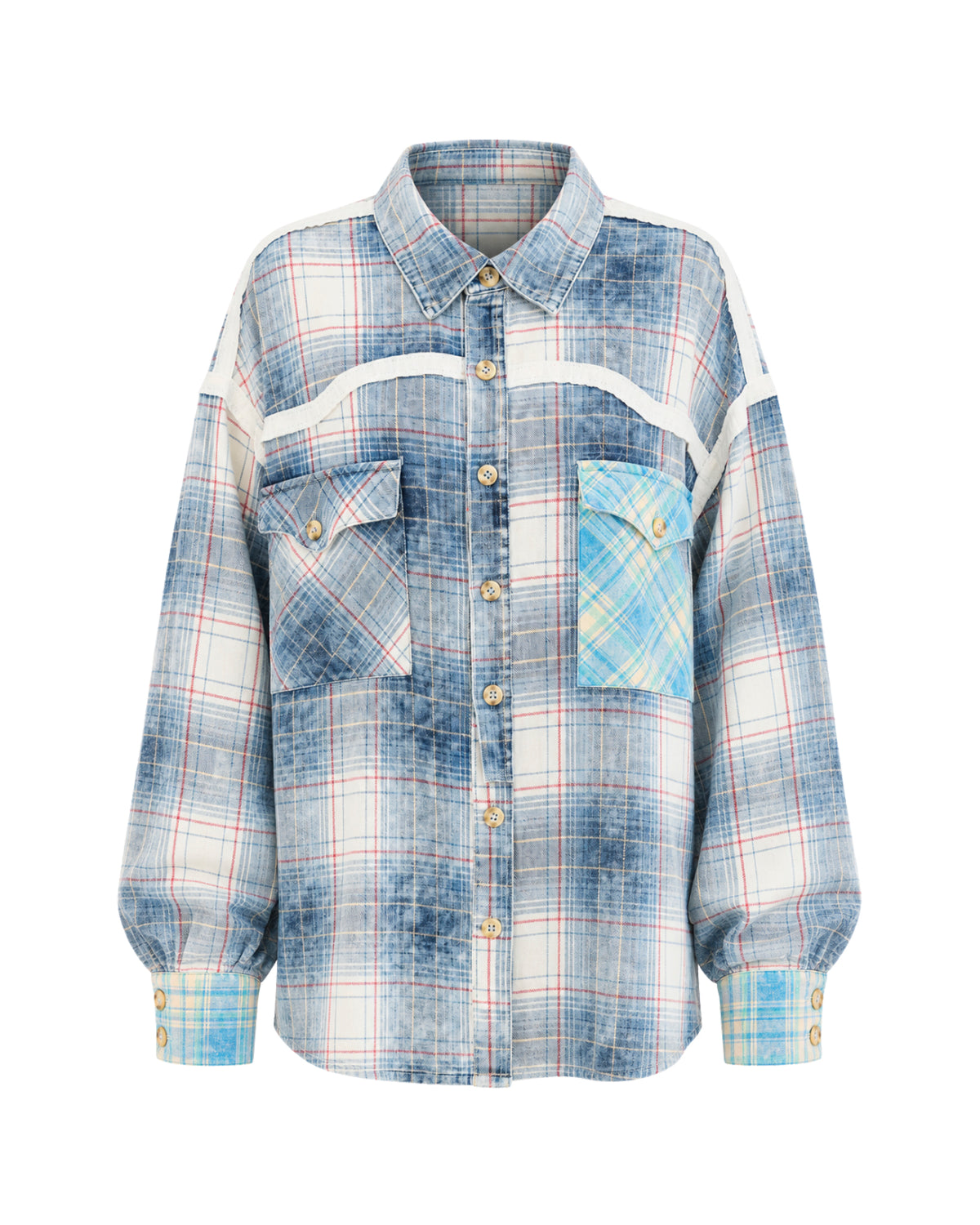 Patchwork Western Flannel Shirt THE TALES