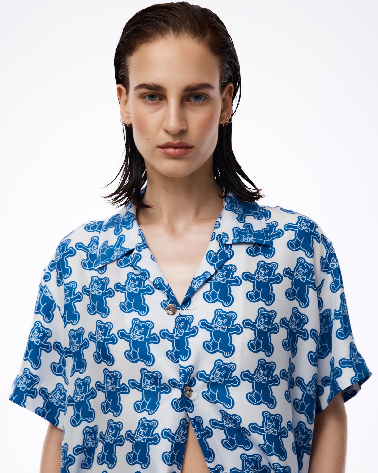 Peace Bear Silk Camp Shirt THE TALES