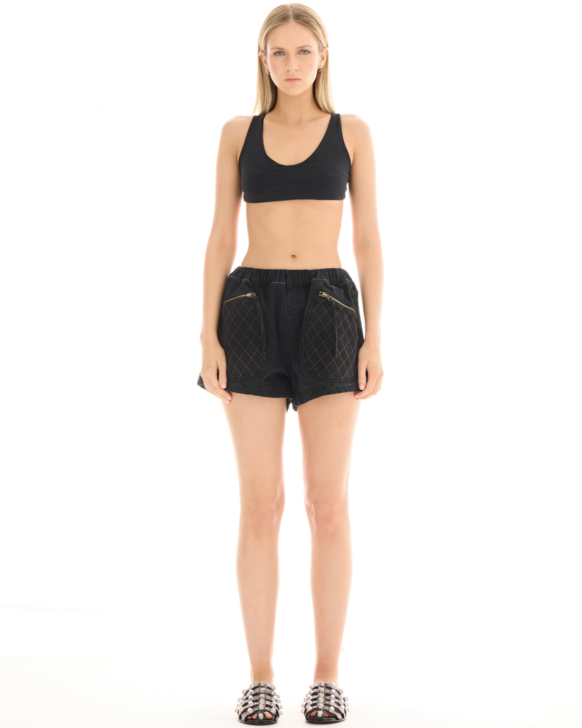 Hailey Pull On Denim Sports Shorts THE TALES