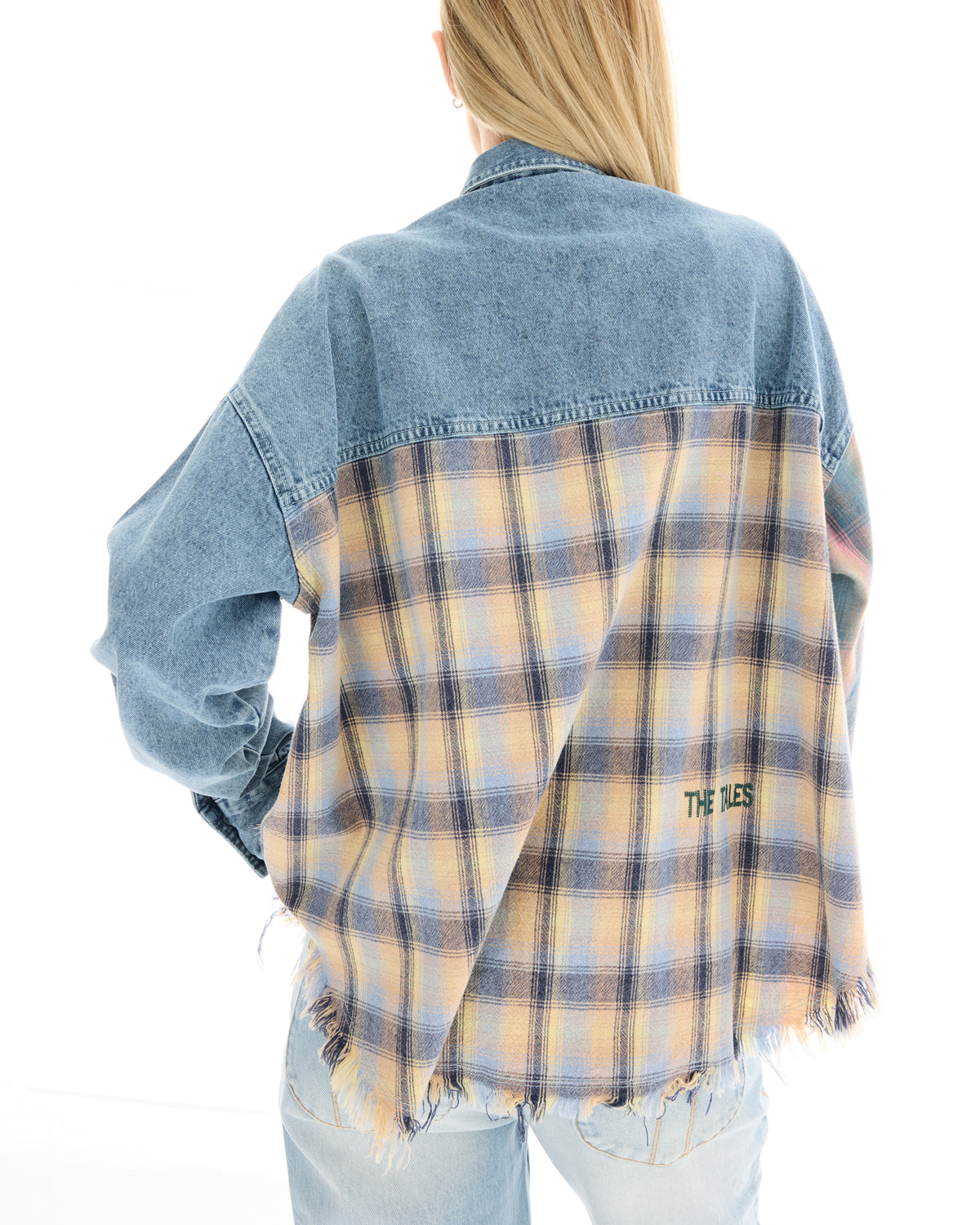 Denim And Check Cotton Shirt THE TALES