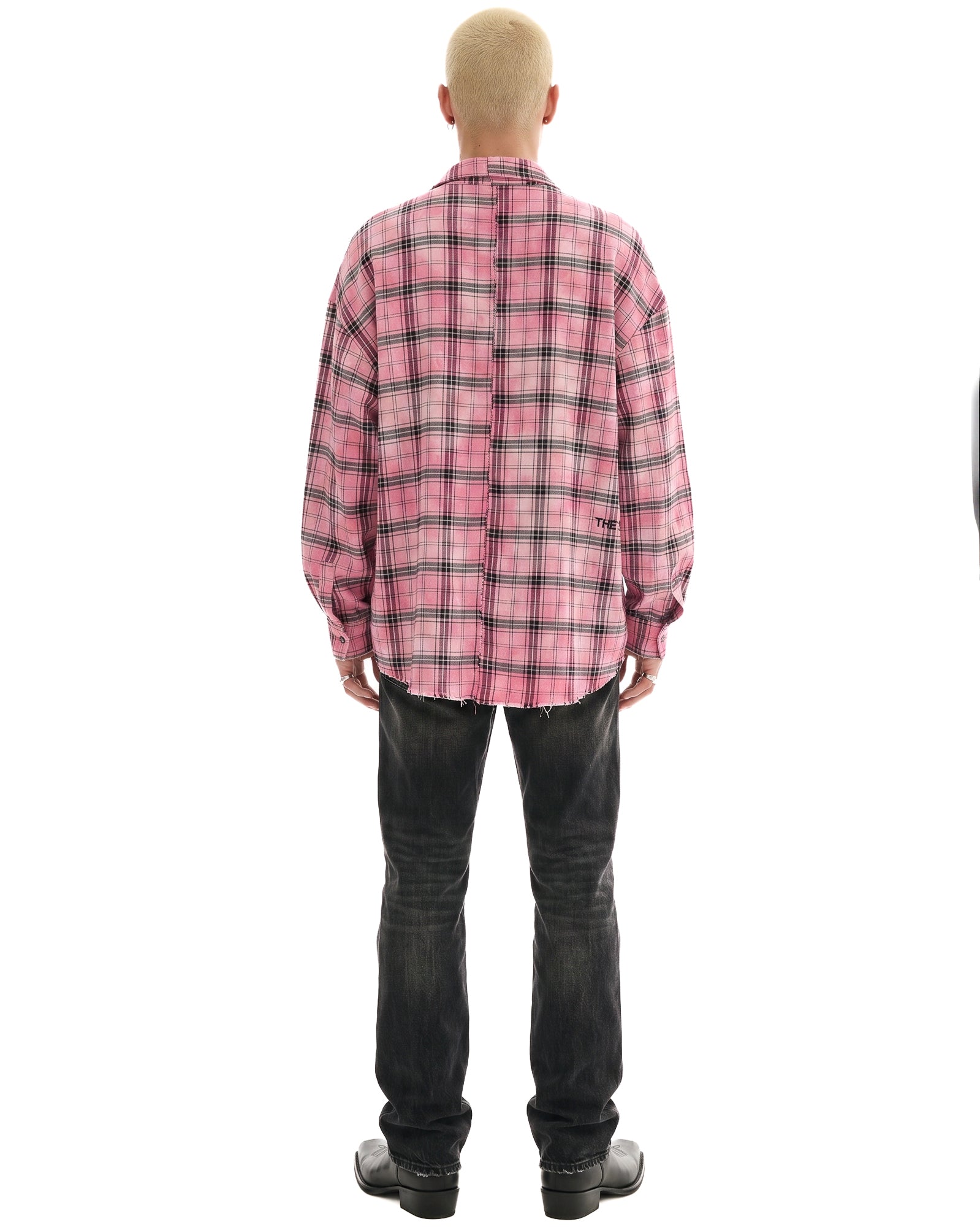Washed Oversized Willow Check Shirt by THE TALES - side view