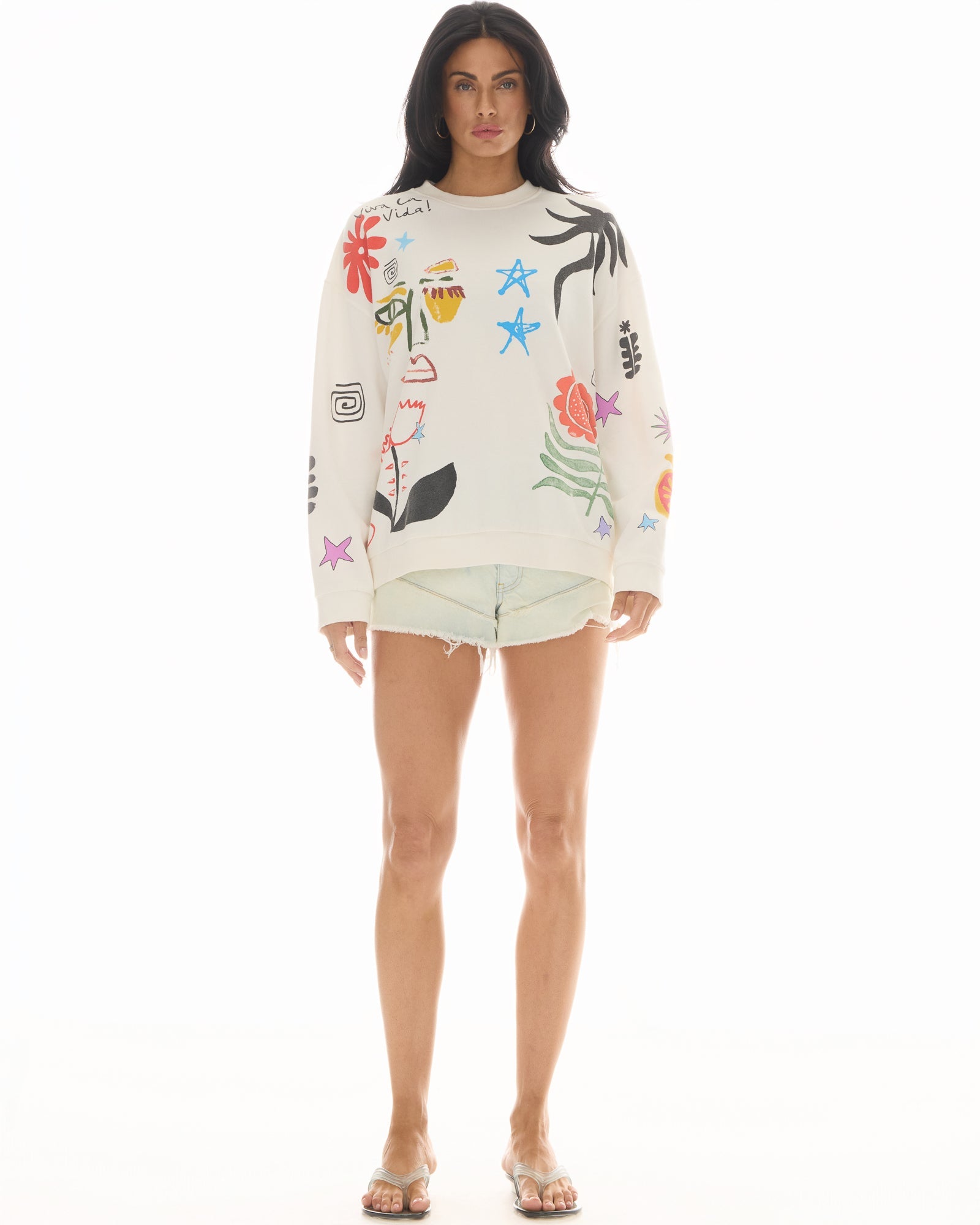 Illustrated Postcards Sweater THE TALES