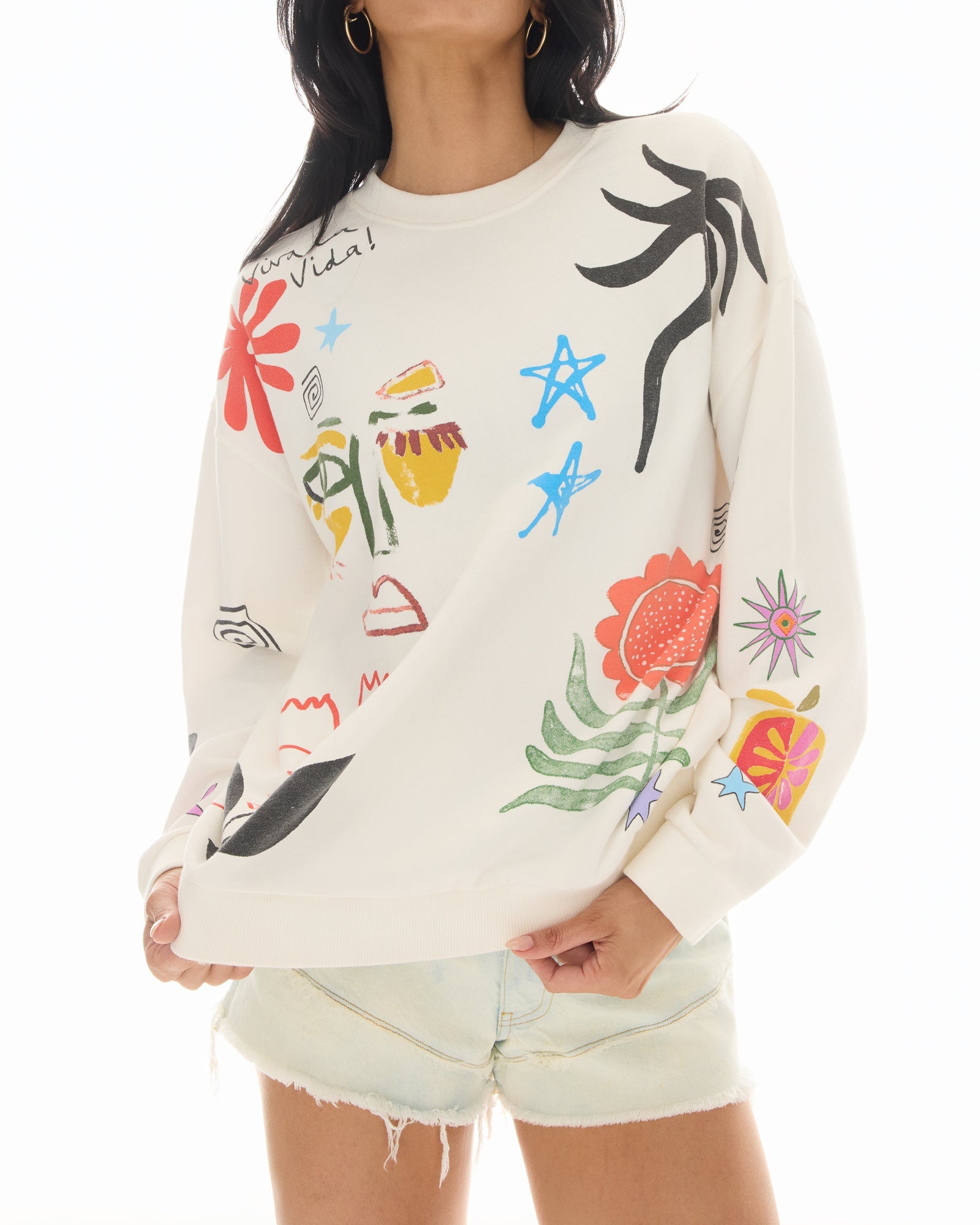 Illustrated Postcards Sweater THE TALES