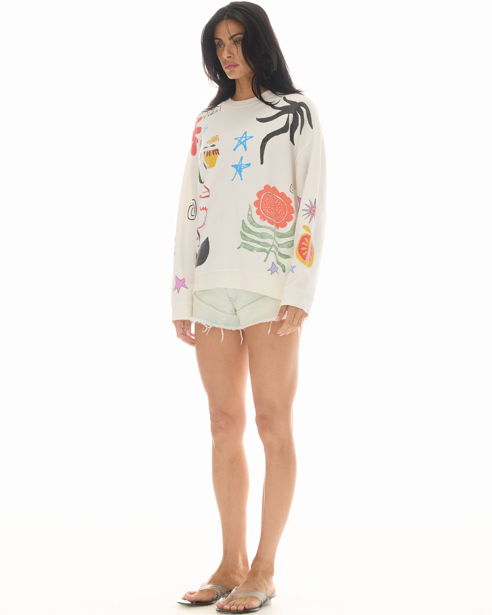 Illustrated Postcards Sweater THE TALES