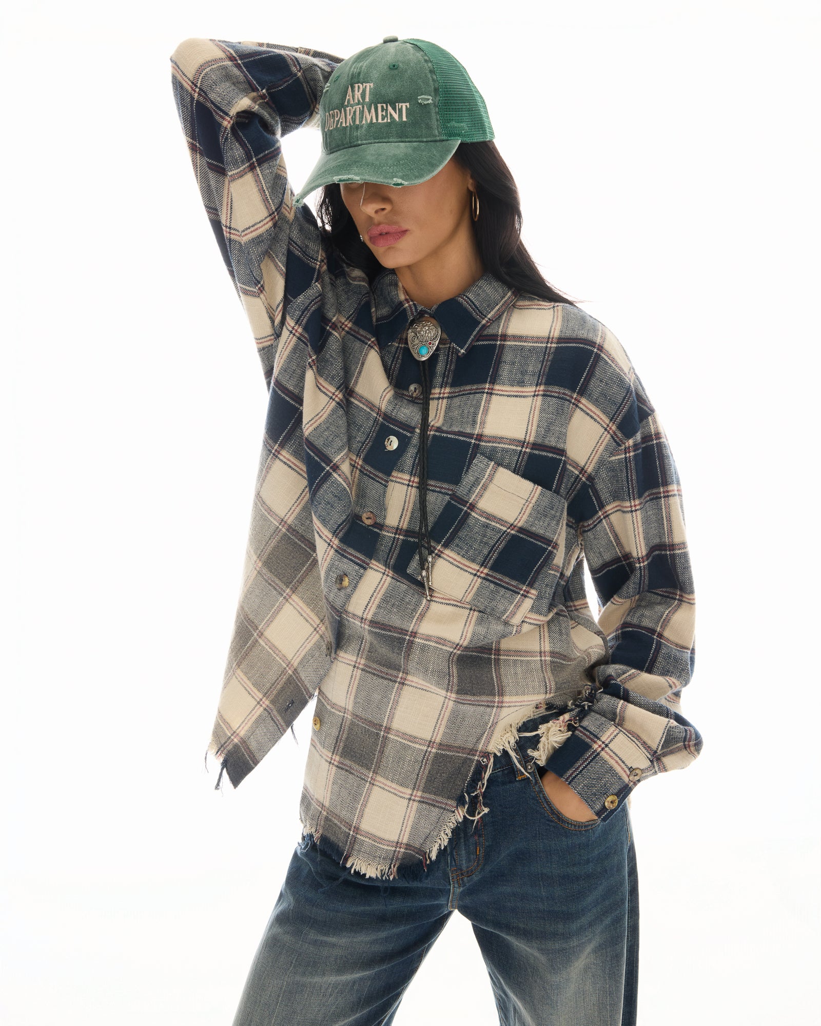 Cutaway Bleached Flannel Shirt by THE TALES - product photo