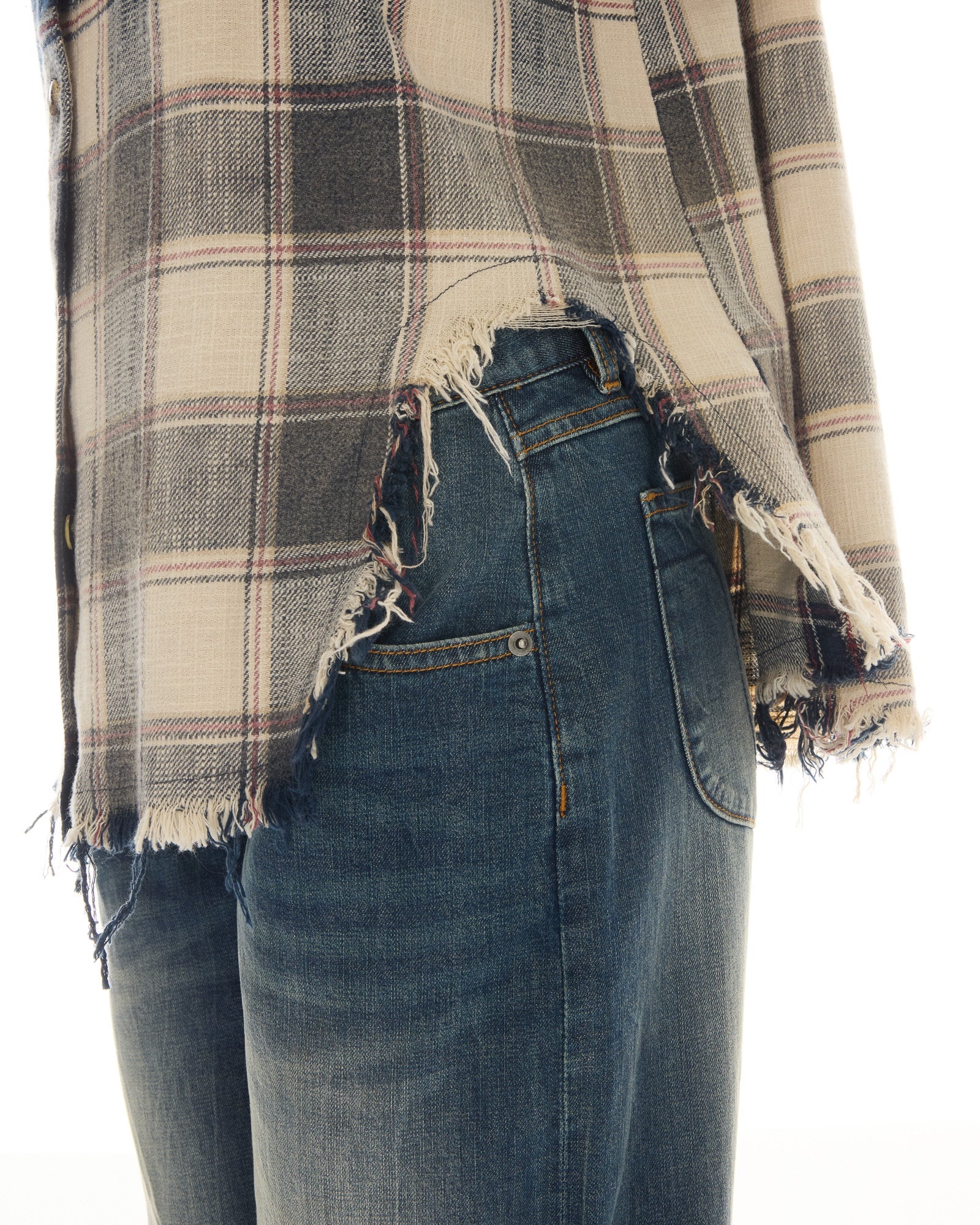 Cutaway Bleached Flannel Shirt by THE TALES - product photo