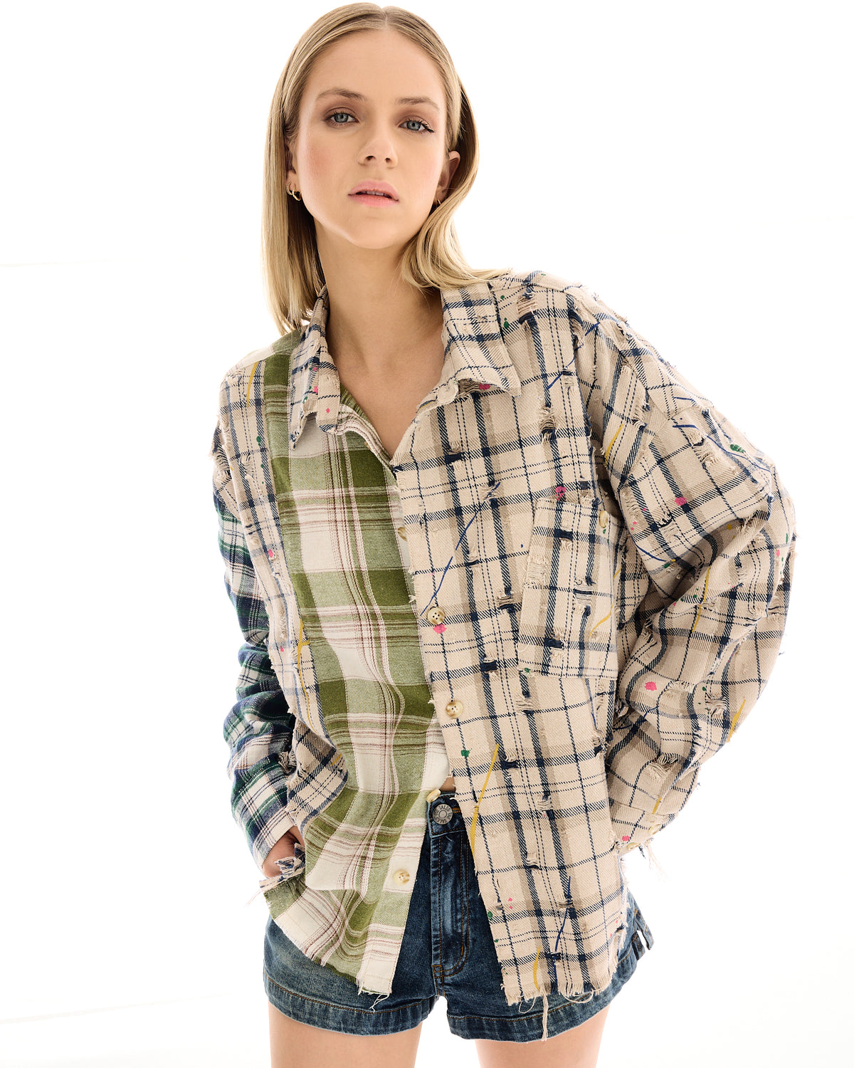 Reworked Artist Check Shirt