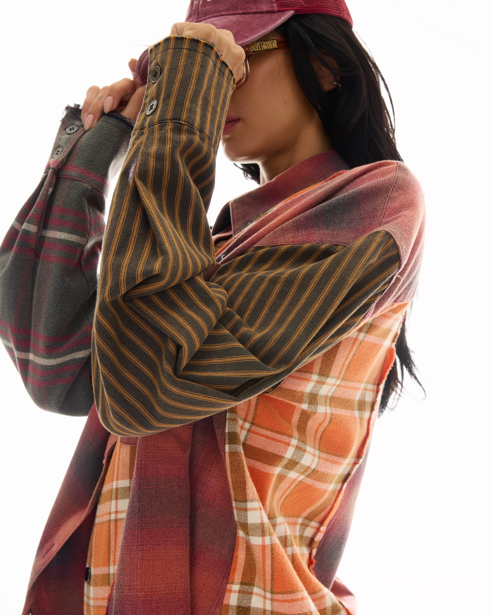 Reworked Pierced Flannel Shirt by THE TALES - product photo