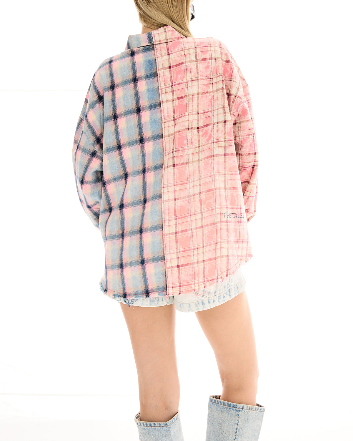 Half N Half Check Shirt