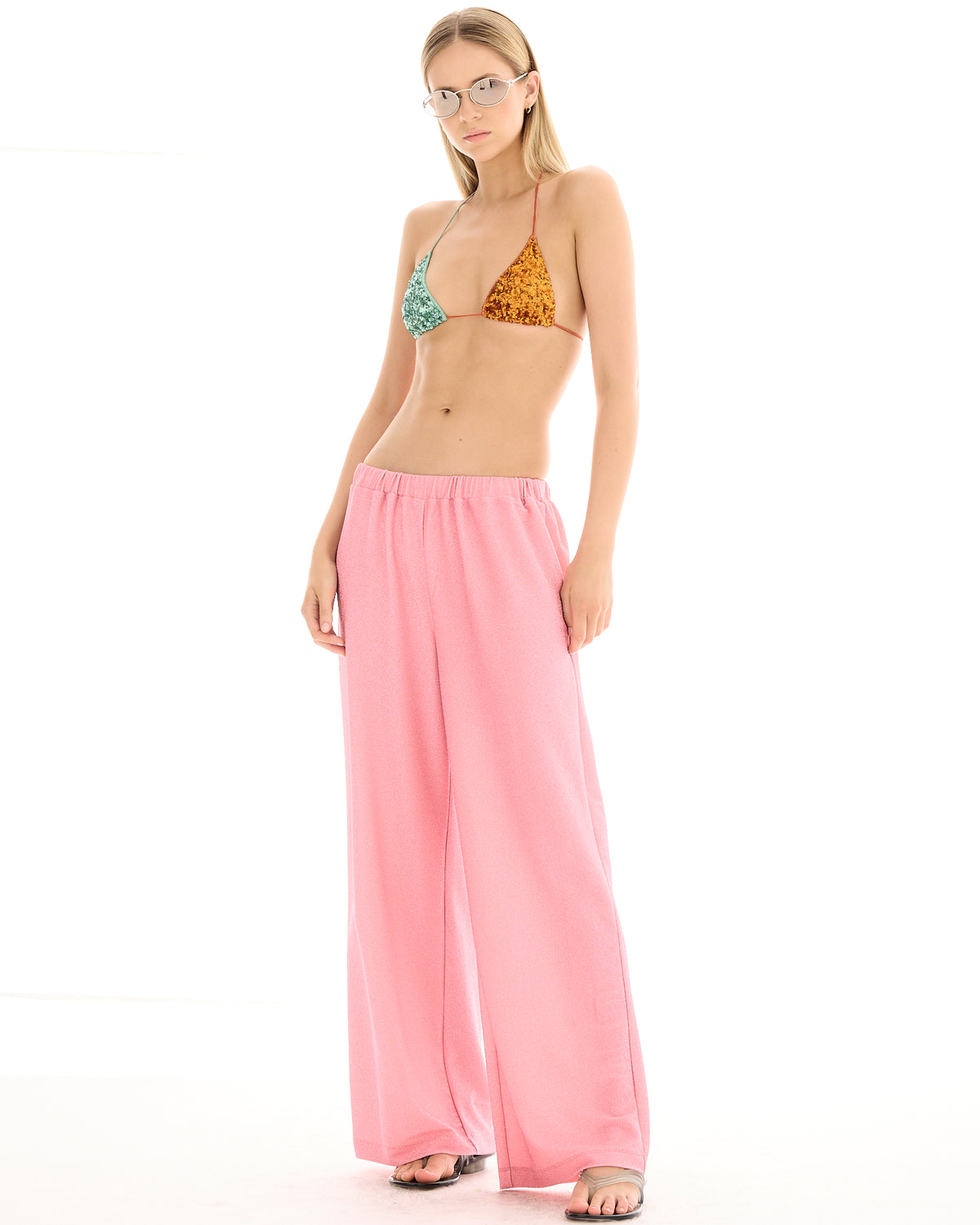 Fame Pink Lurex Pants