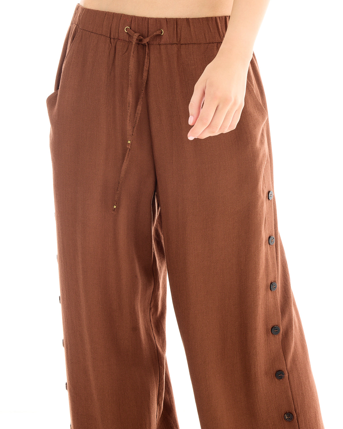 Frida Textured Silk Jaquard Pants