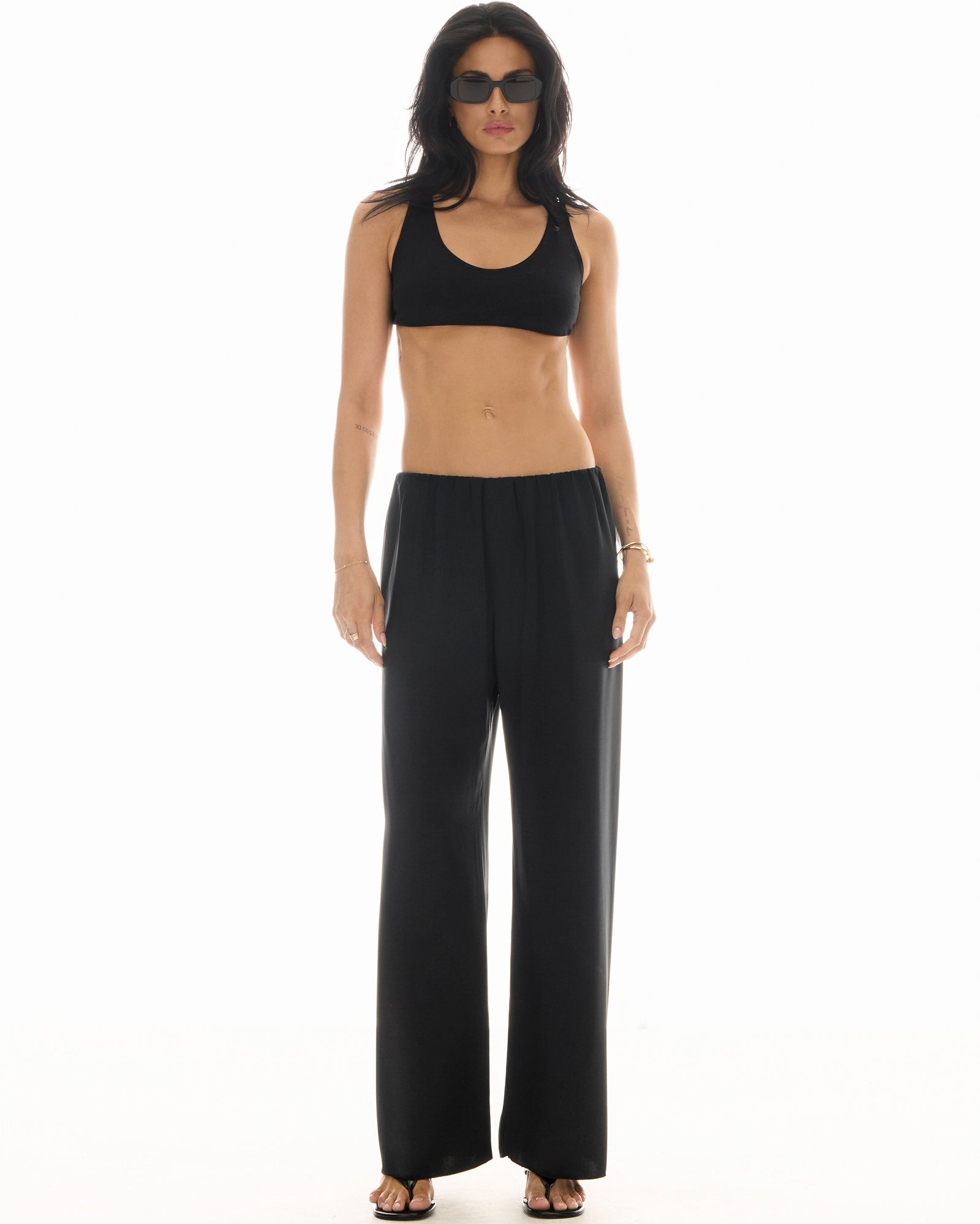 Waterfall Waist Satin Pants THE TALES