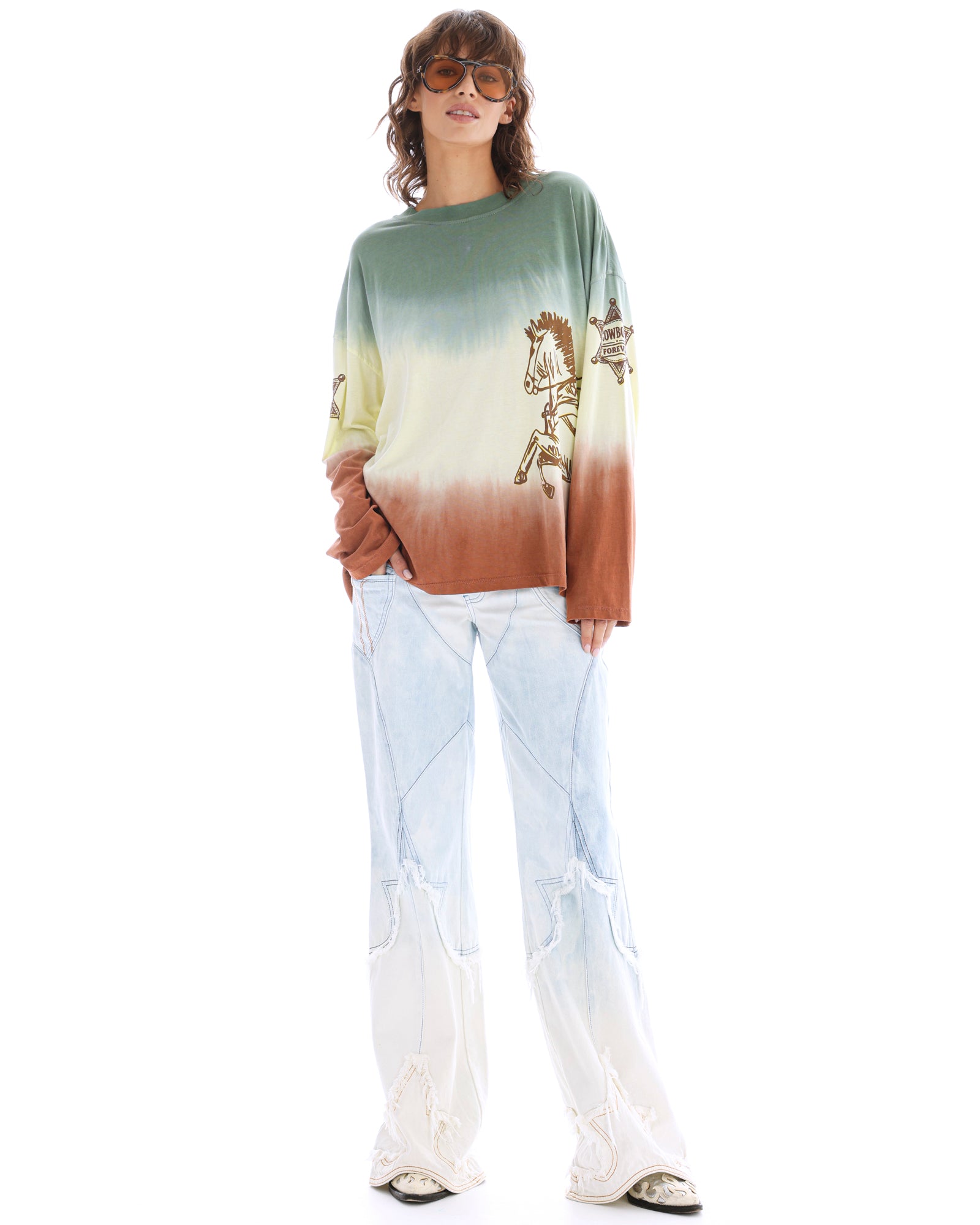 Cowboys Forever Tie Dye Long Sleeve Tee THE TALES