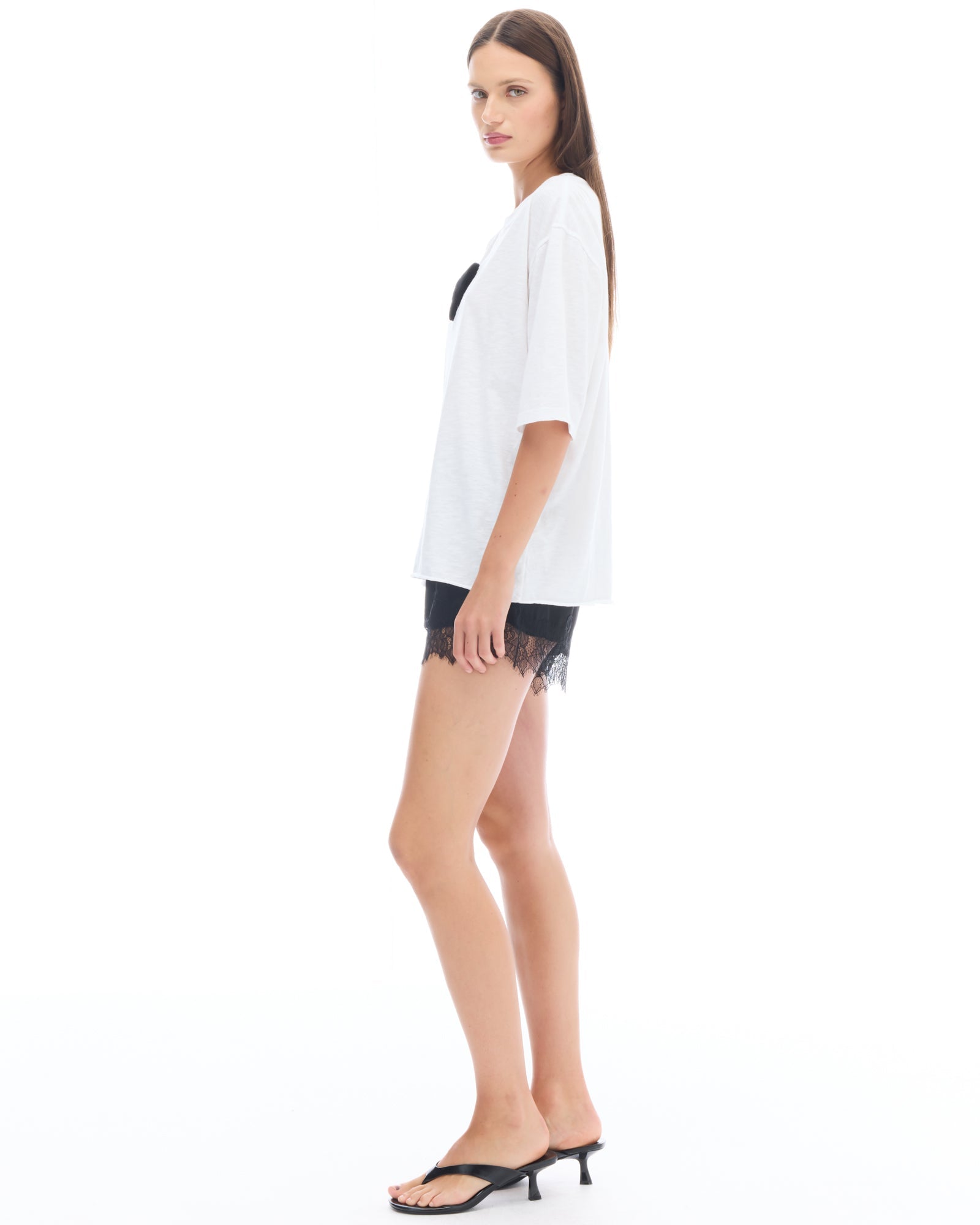 We Love Velvet Heart Street Tee by THE TALES - close-up detail