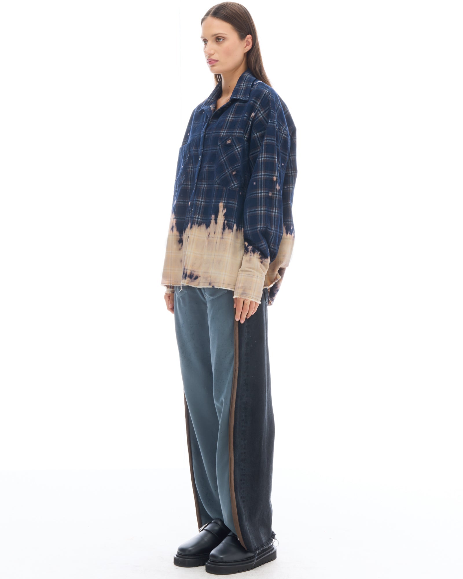 Bleached Check Cord Shirt THE TALES