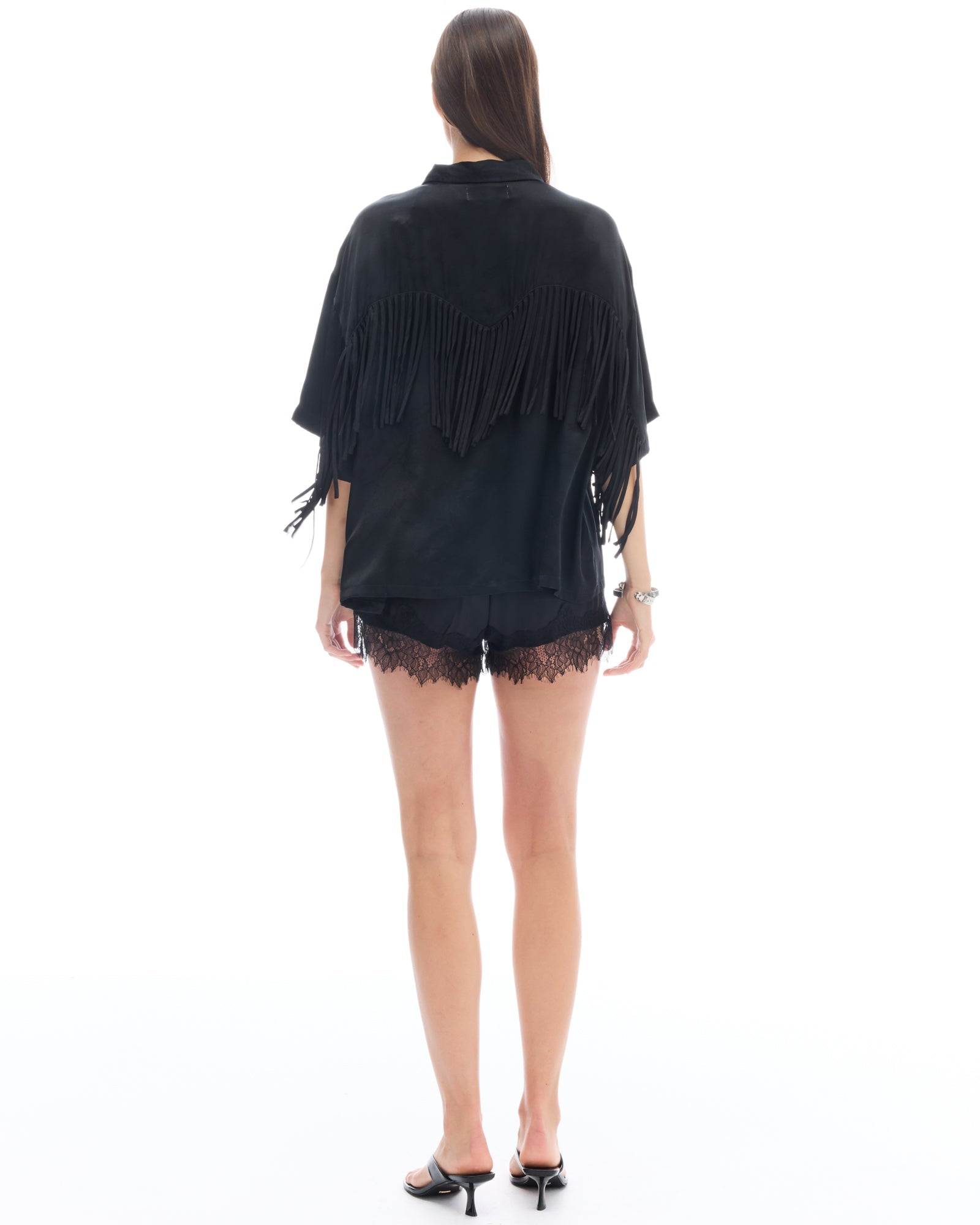 Ibiza Nights Satin Fringed Shirt THE TALES