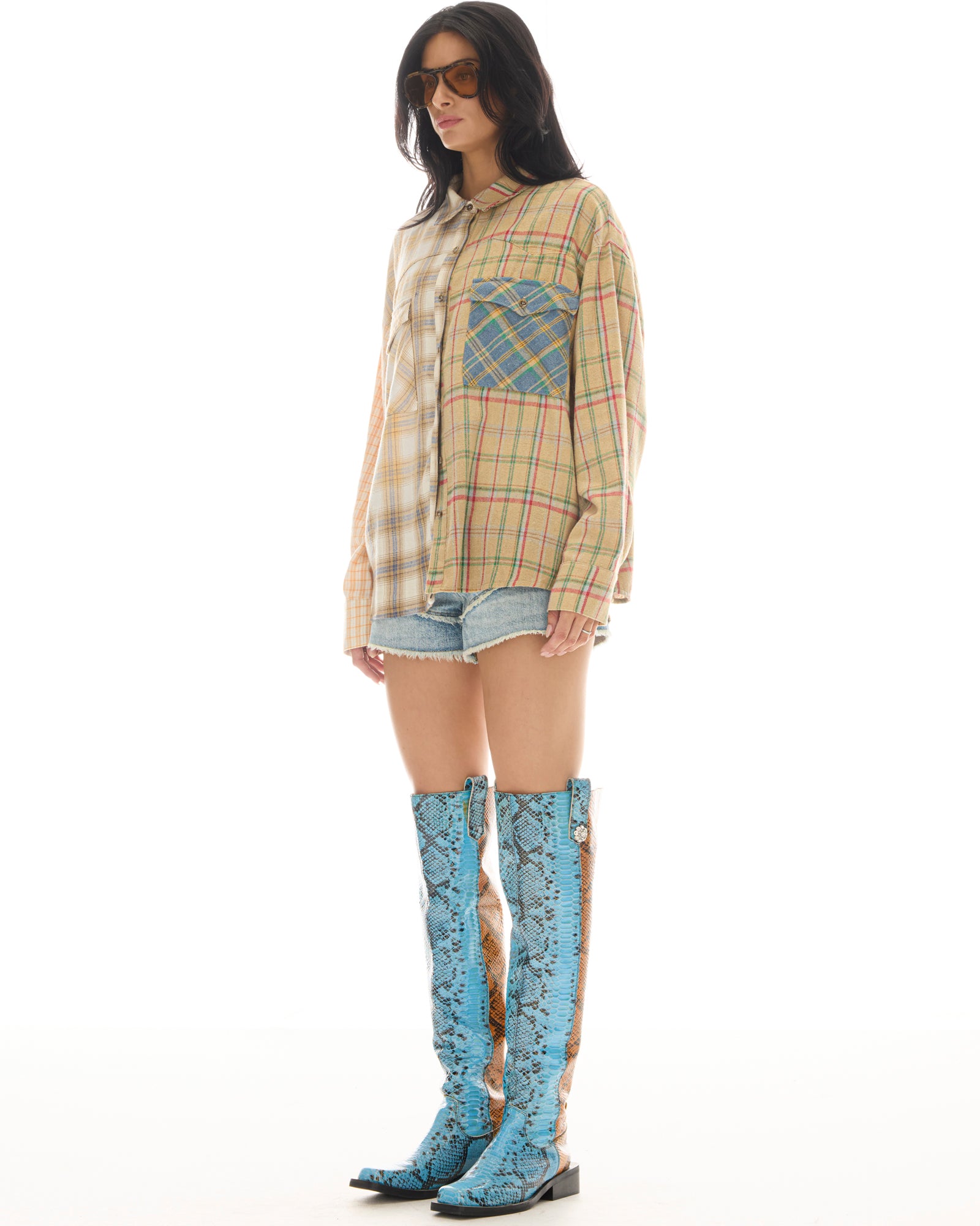 Half n Half Teddy Western Shirt THE TALES