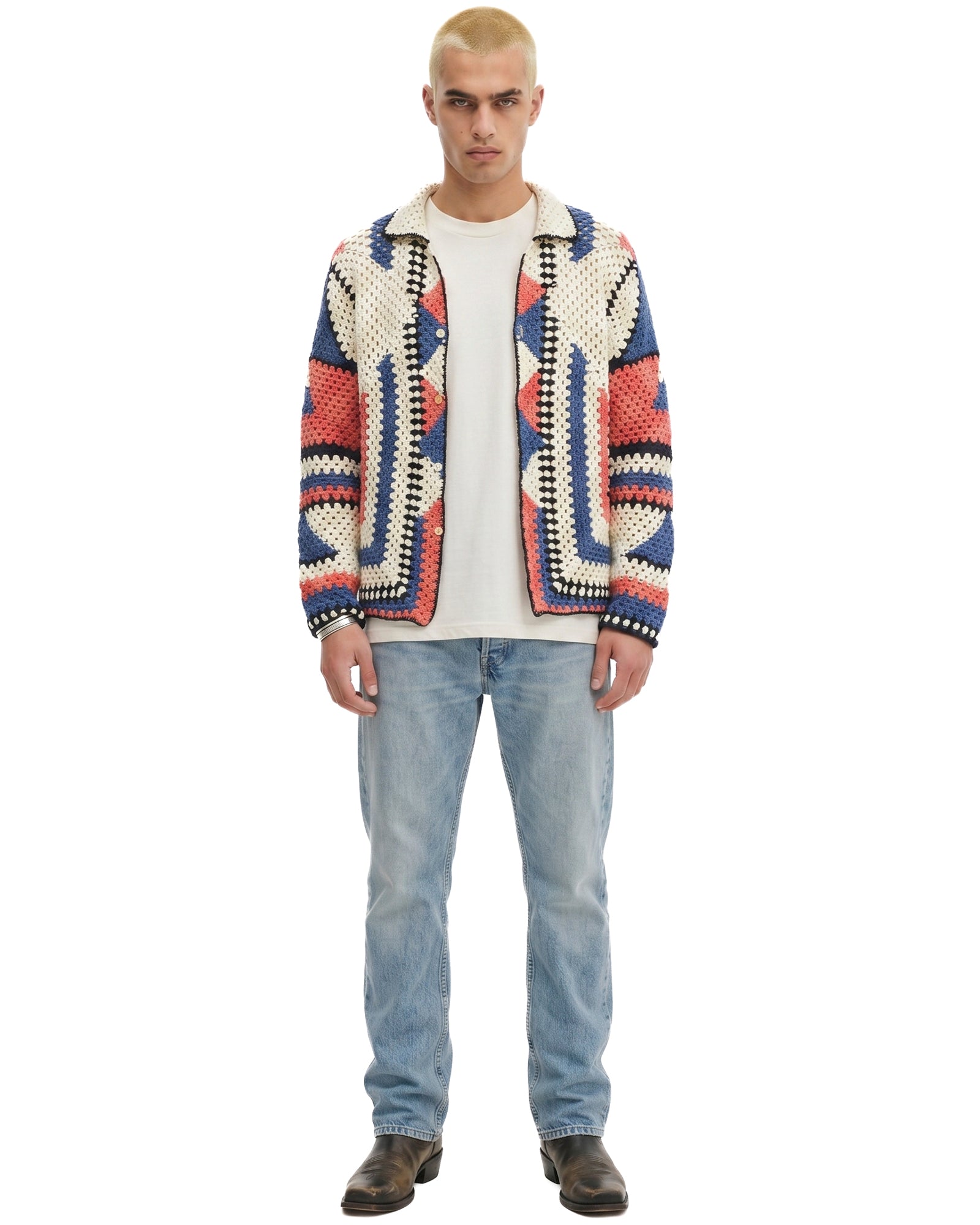 Hand Knitted Crochet Cardigan