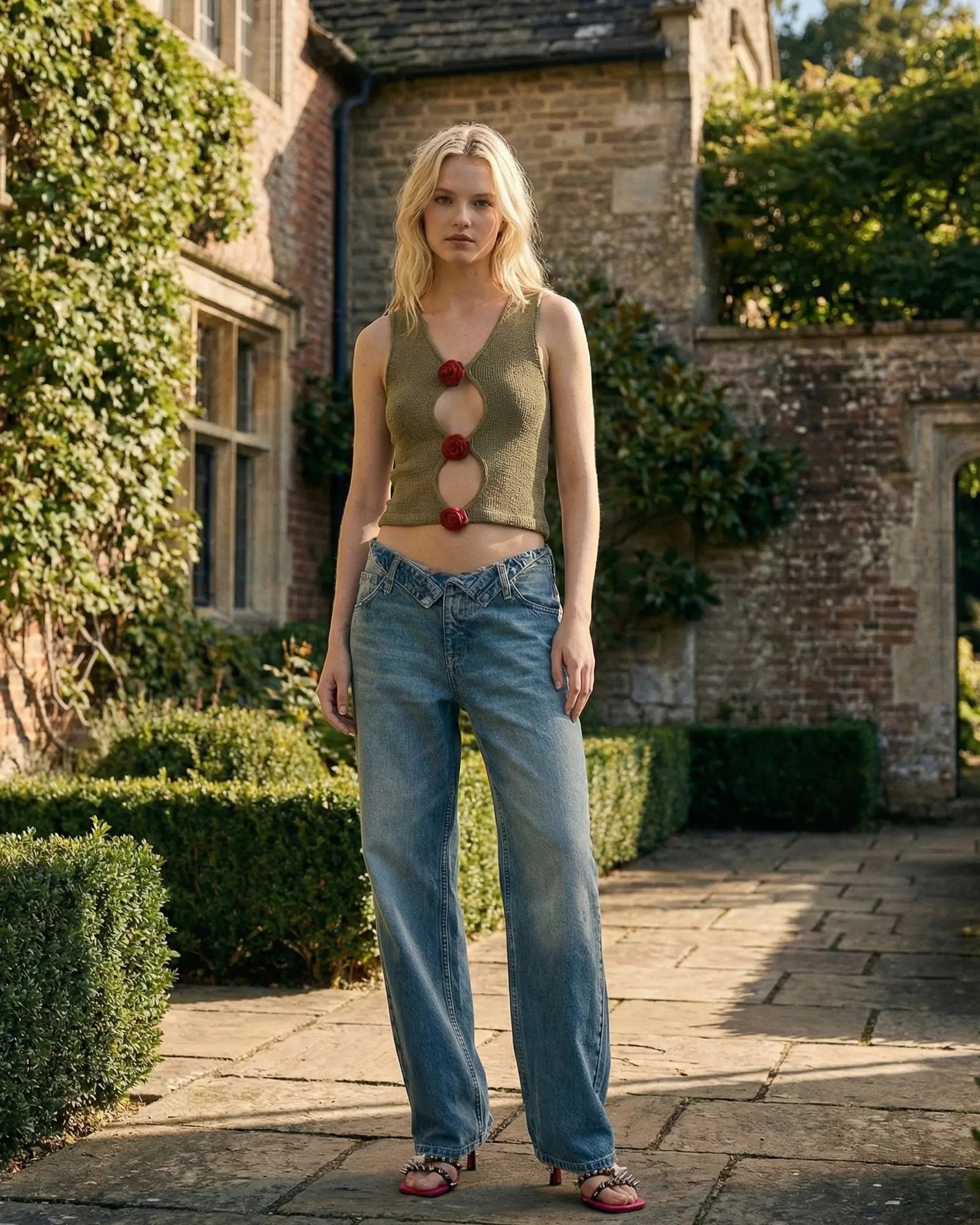 The Tales Rolled Waist Denim Jean by THE TALES - product photo