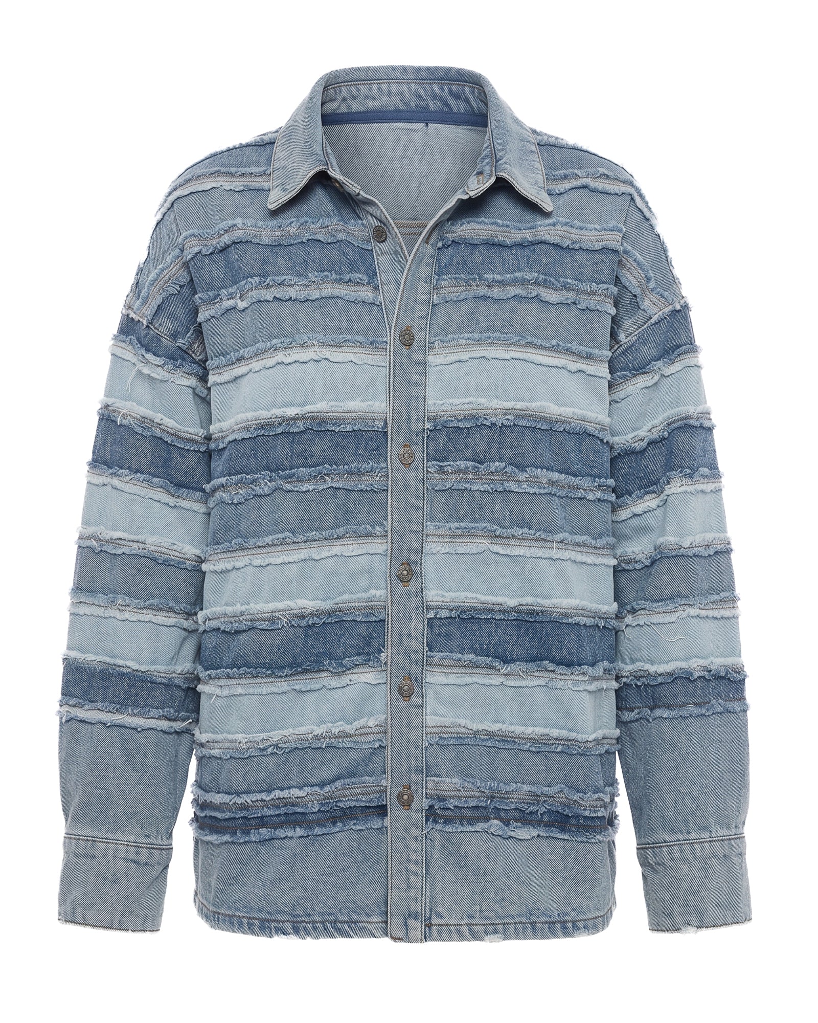 Layered Hand Worked Denim Shirt