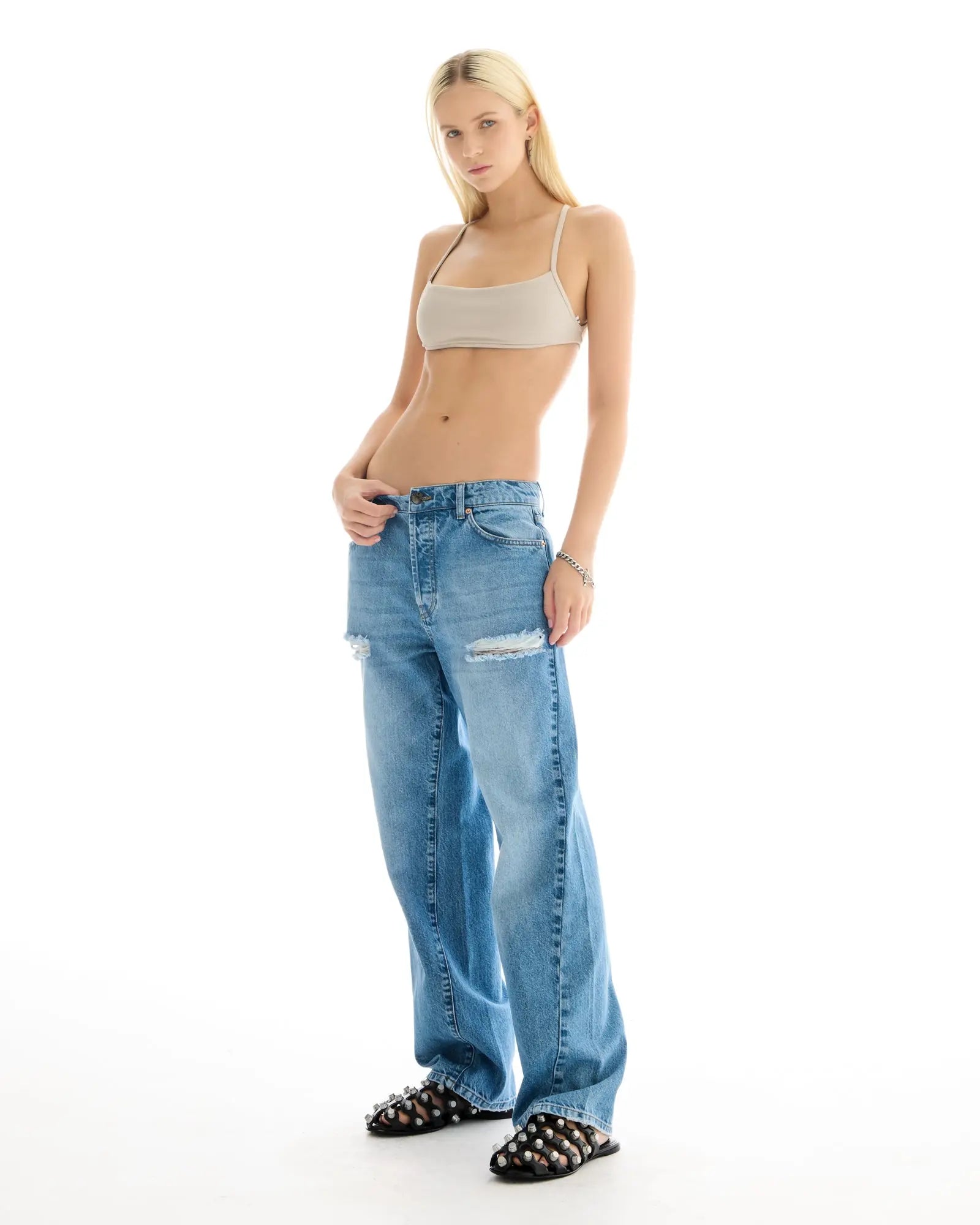 Old Faithful Twisted Seam Jeans by THE TALES - front view