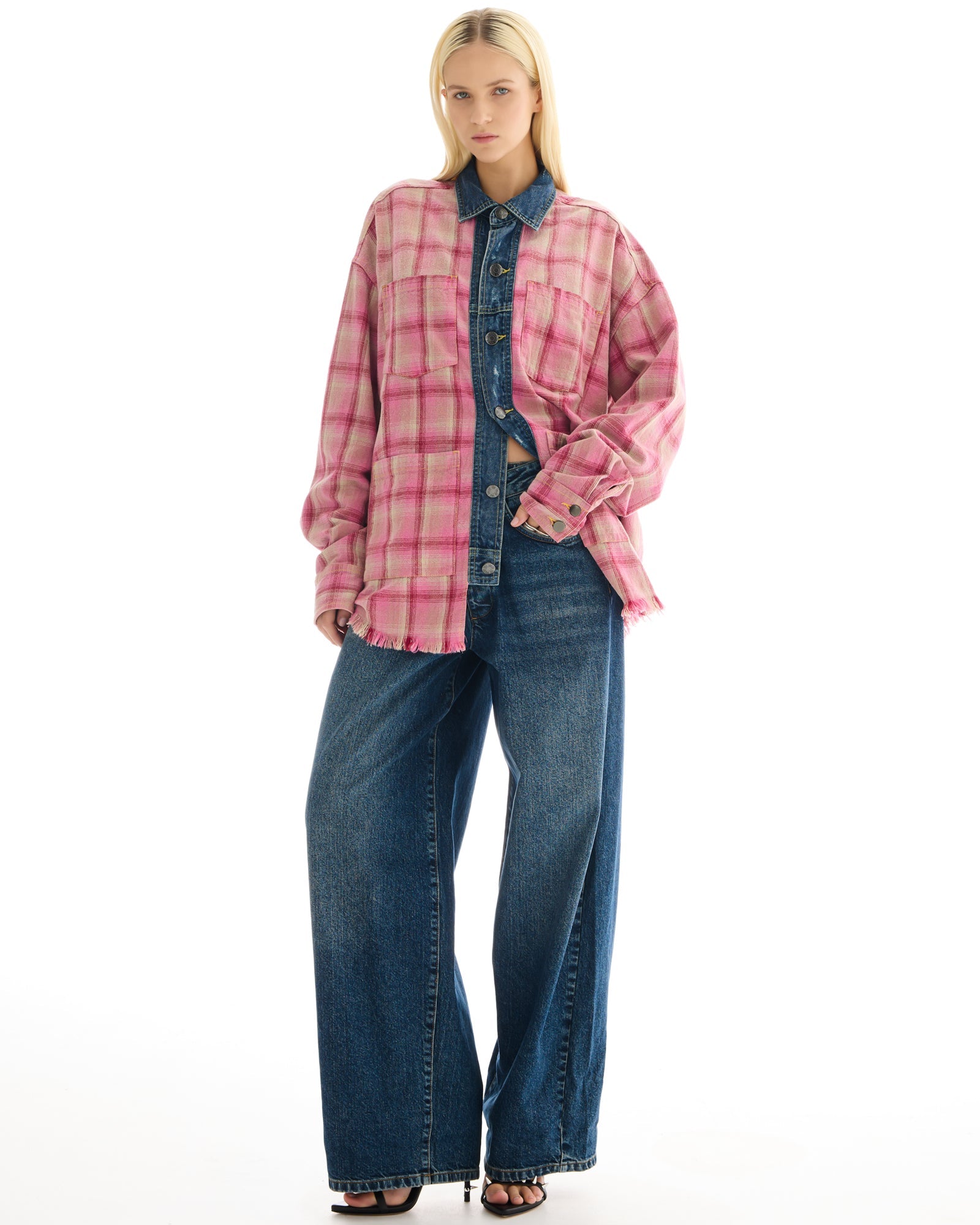 Utility Flannel And Denim Shirt THE TALES