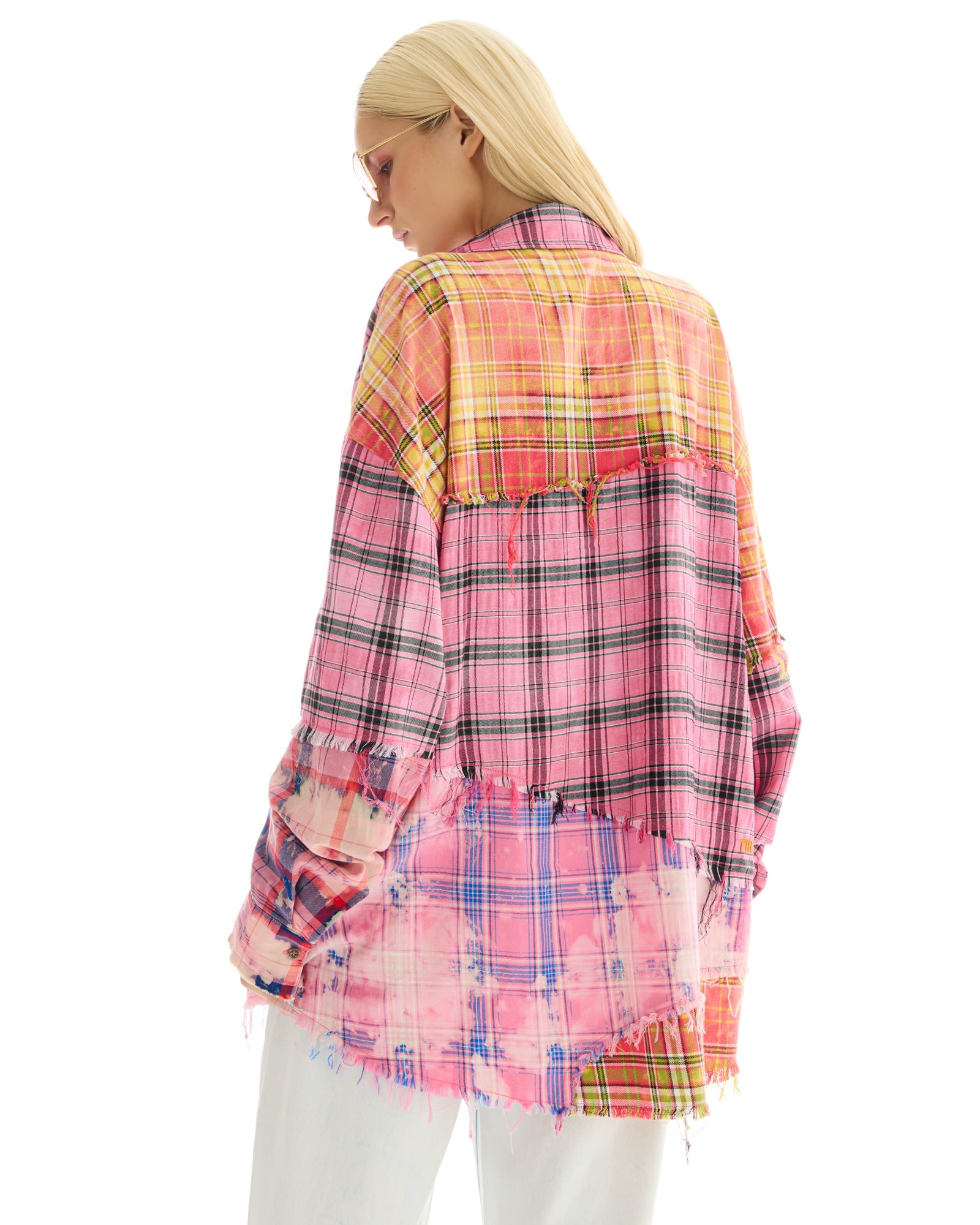 Reworked And Destroyed Mixed Check Shirt by THE TALES - product photo
