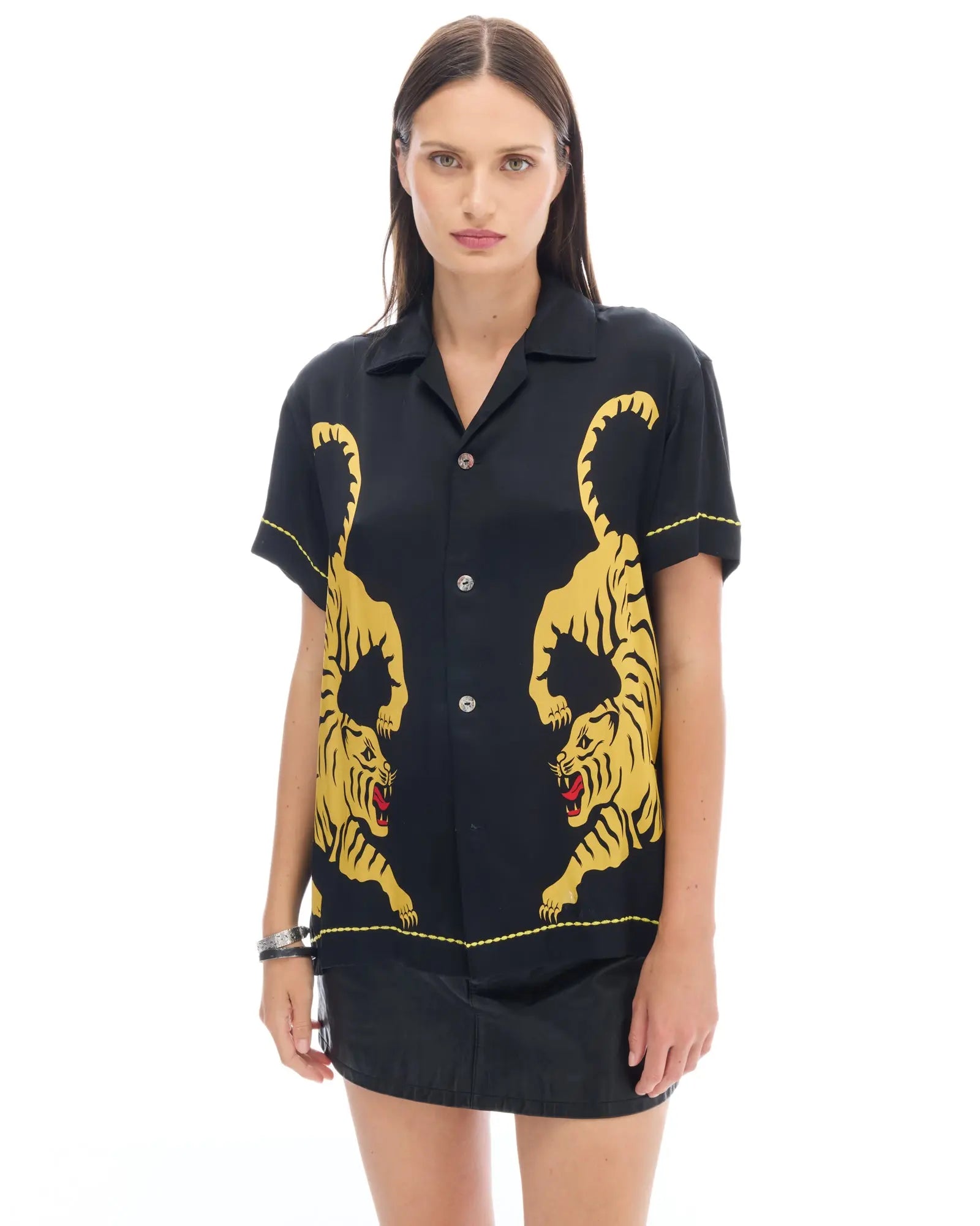 Crouching Tiger Silk Shirt by THE TALES - product photo