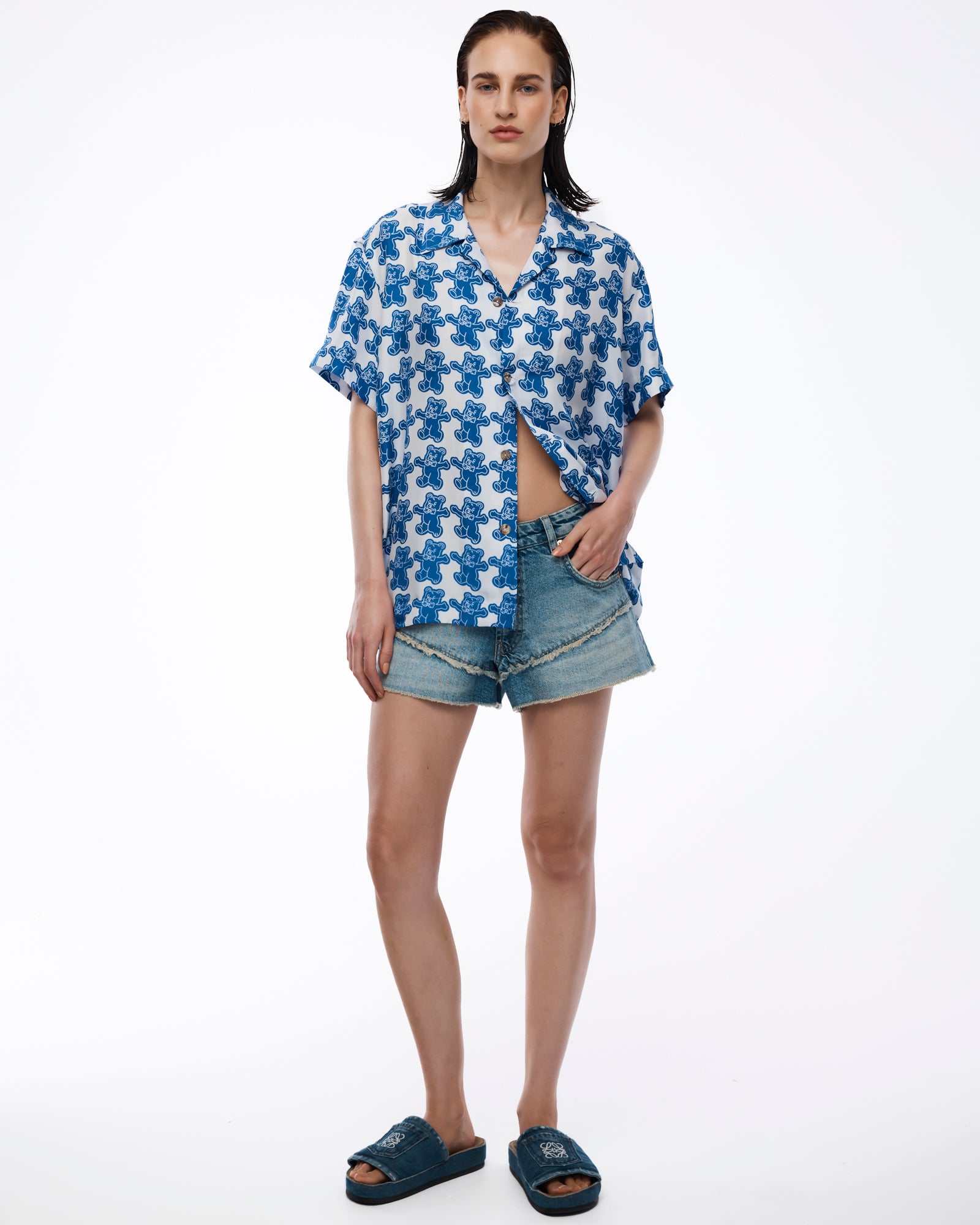 Peace Bear Silk Camp Shirt THE TALES