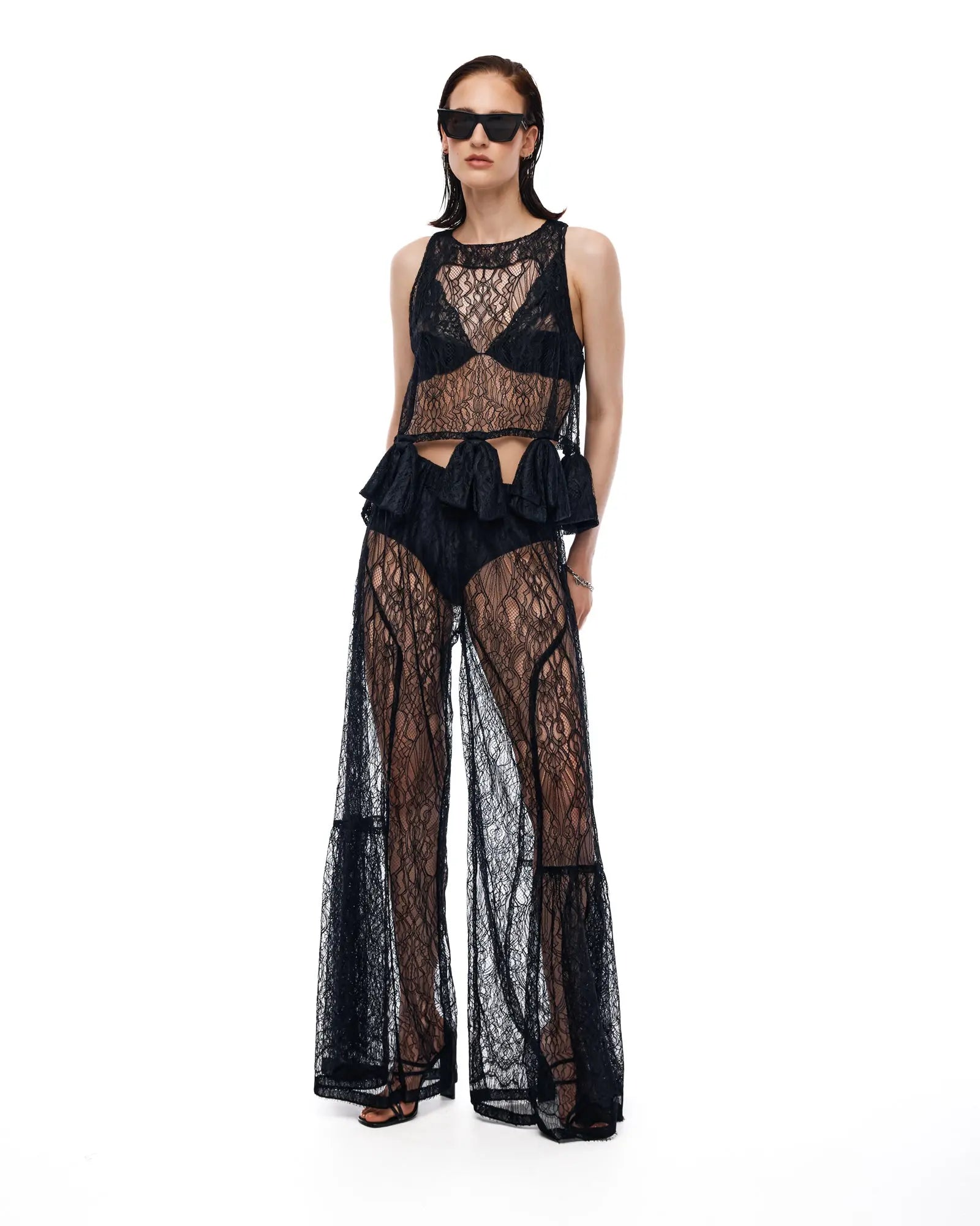 Chantilly Lace Peasant Pants by THE TALES - close-up detail