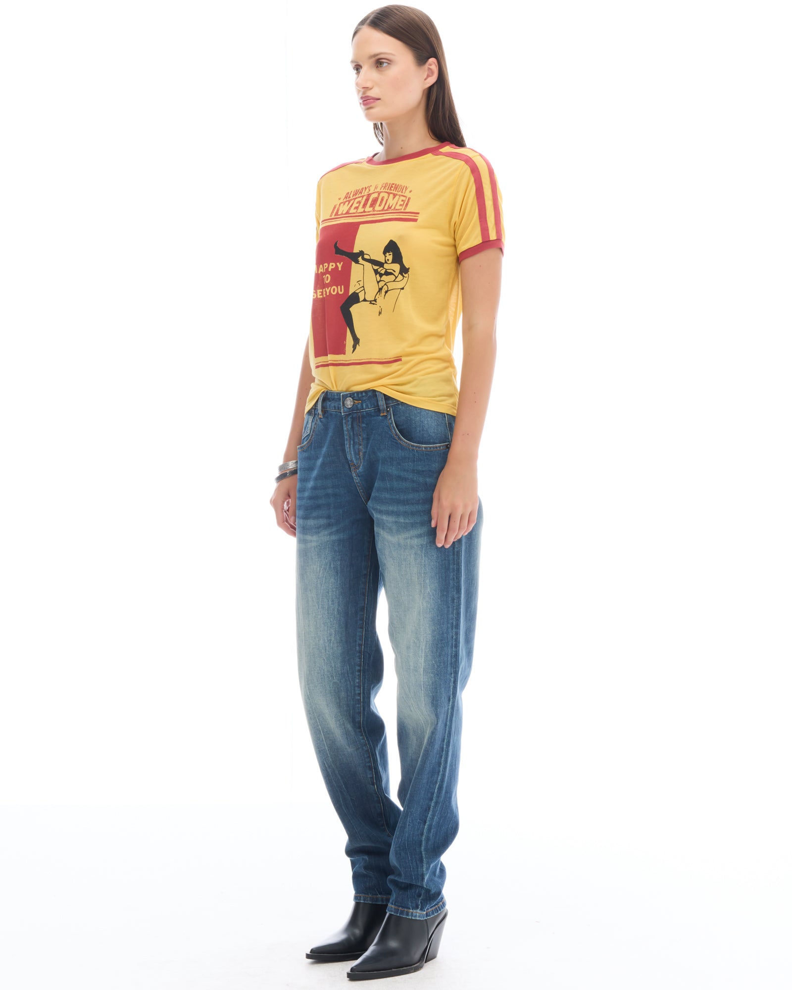 Happy To See You Retro Sports Tee