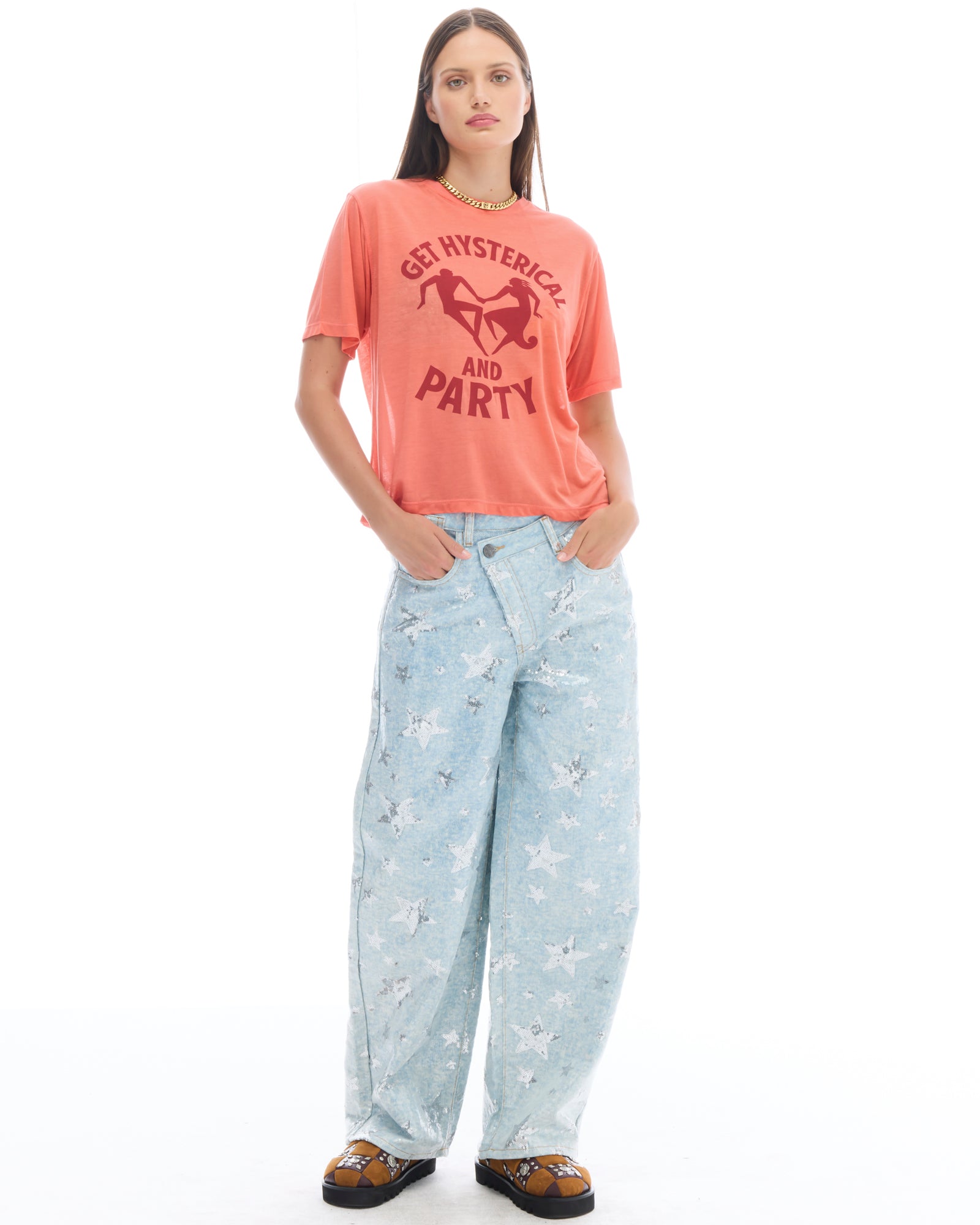Get Hysterical And Party Retro Fit Tee