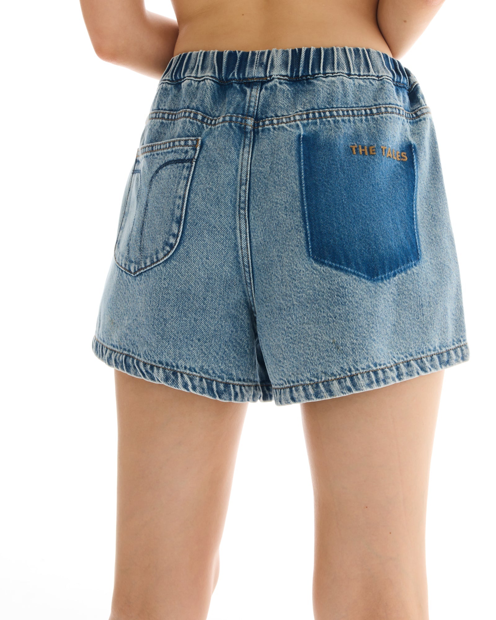 Hailey Pull On Denim Sports Shorts by THE TALES - product photo