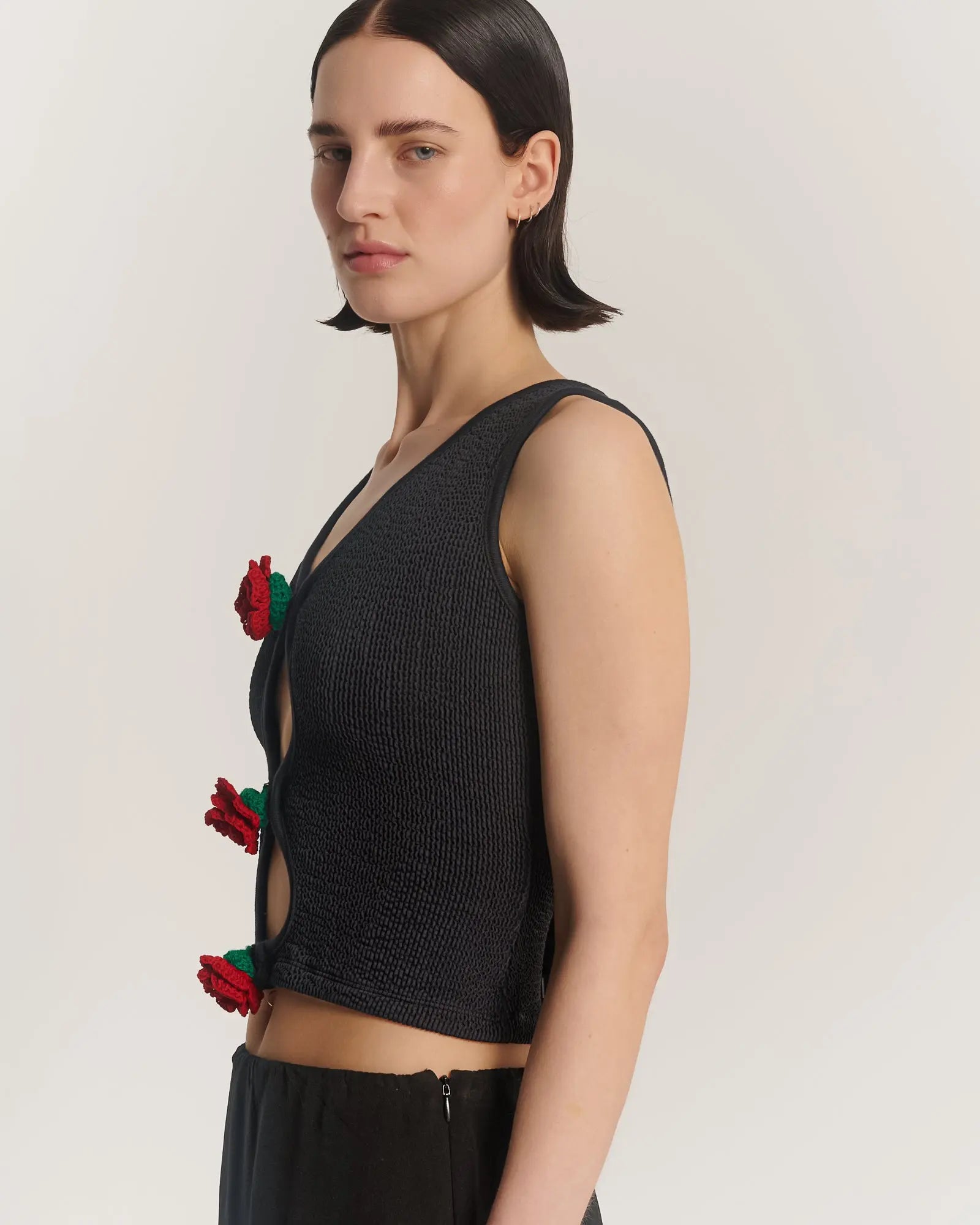 Couture Rose Keyhole Top by THE TALES - back view