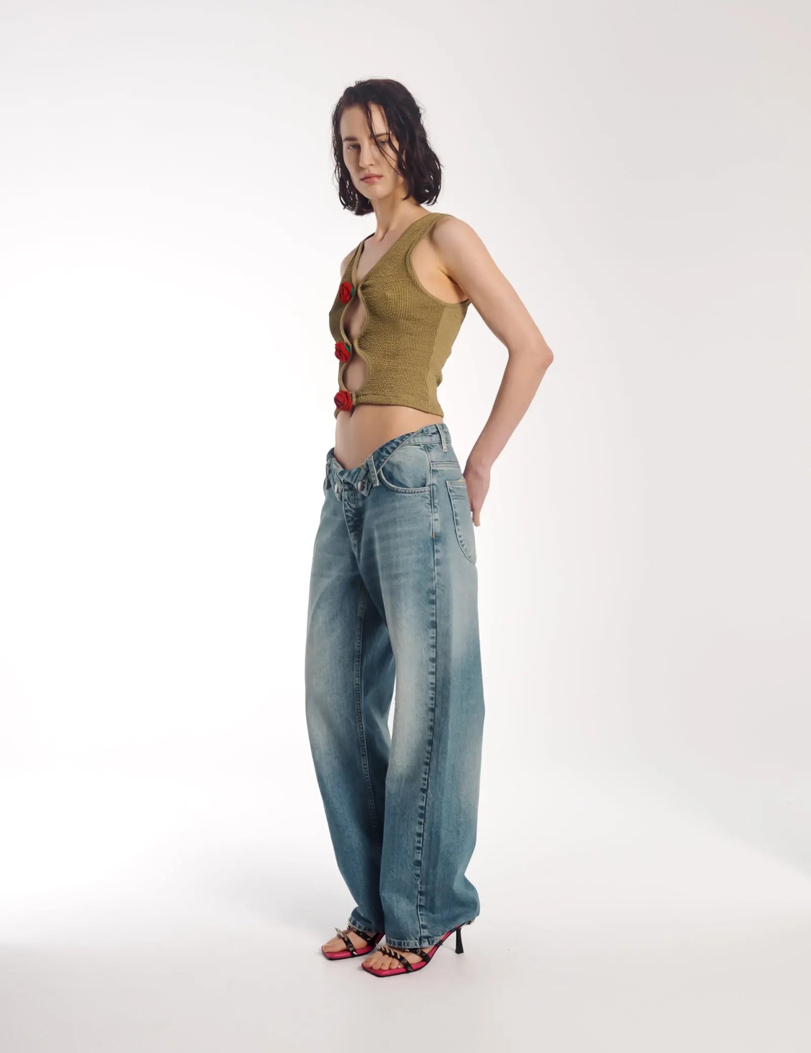 Couture Rose Keyhole Top by THE TALES - back view