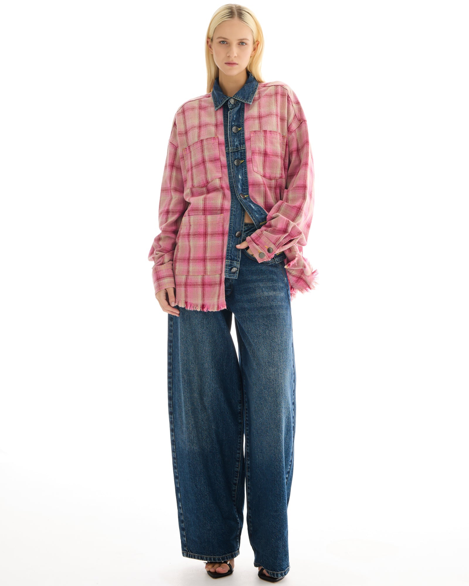 Utility Flannel And Denim Shirt THE TALES