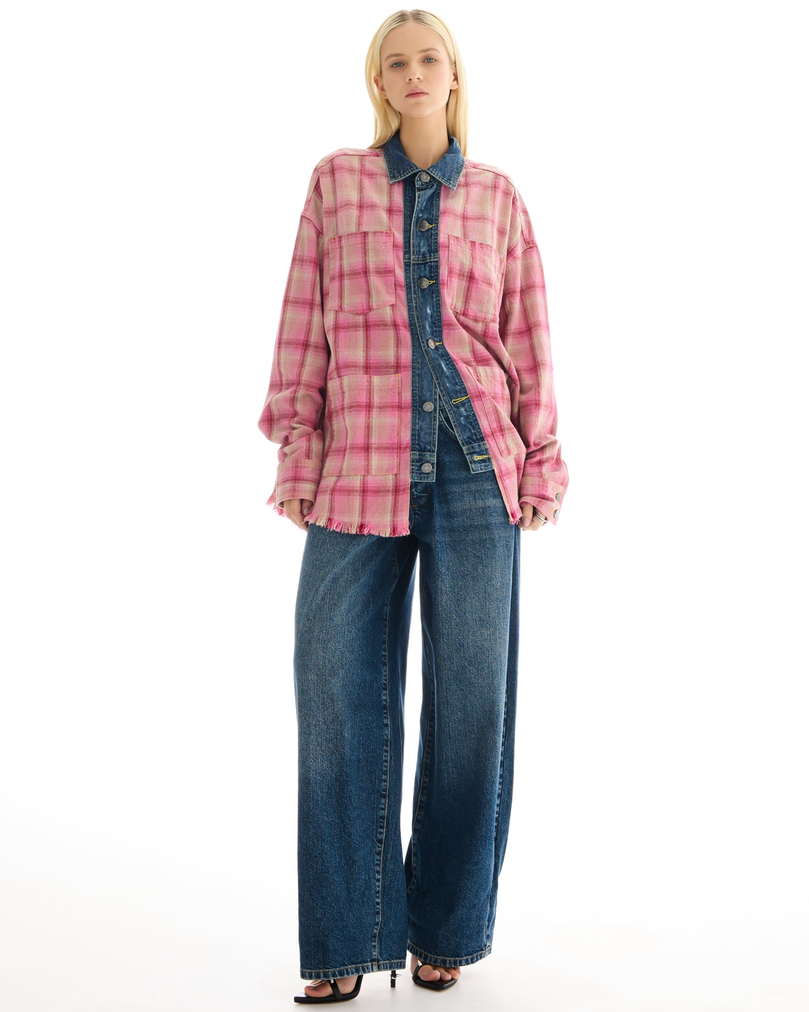 Utility Flannel And Denim Shirt THE TALES